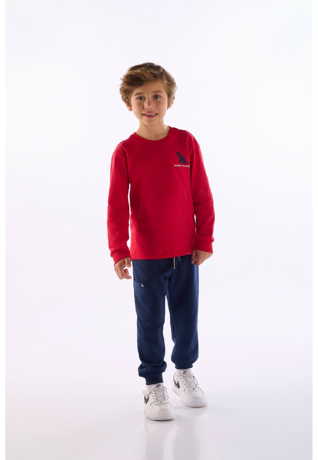 Infantil - Conjunto Camiseta Calça Cargo Quimby Branco