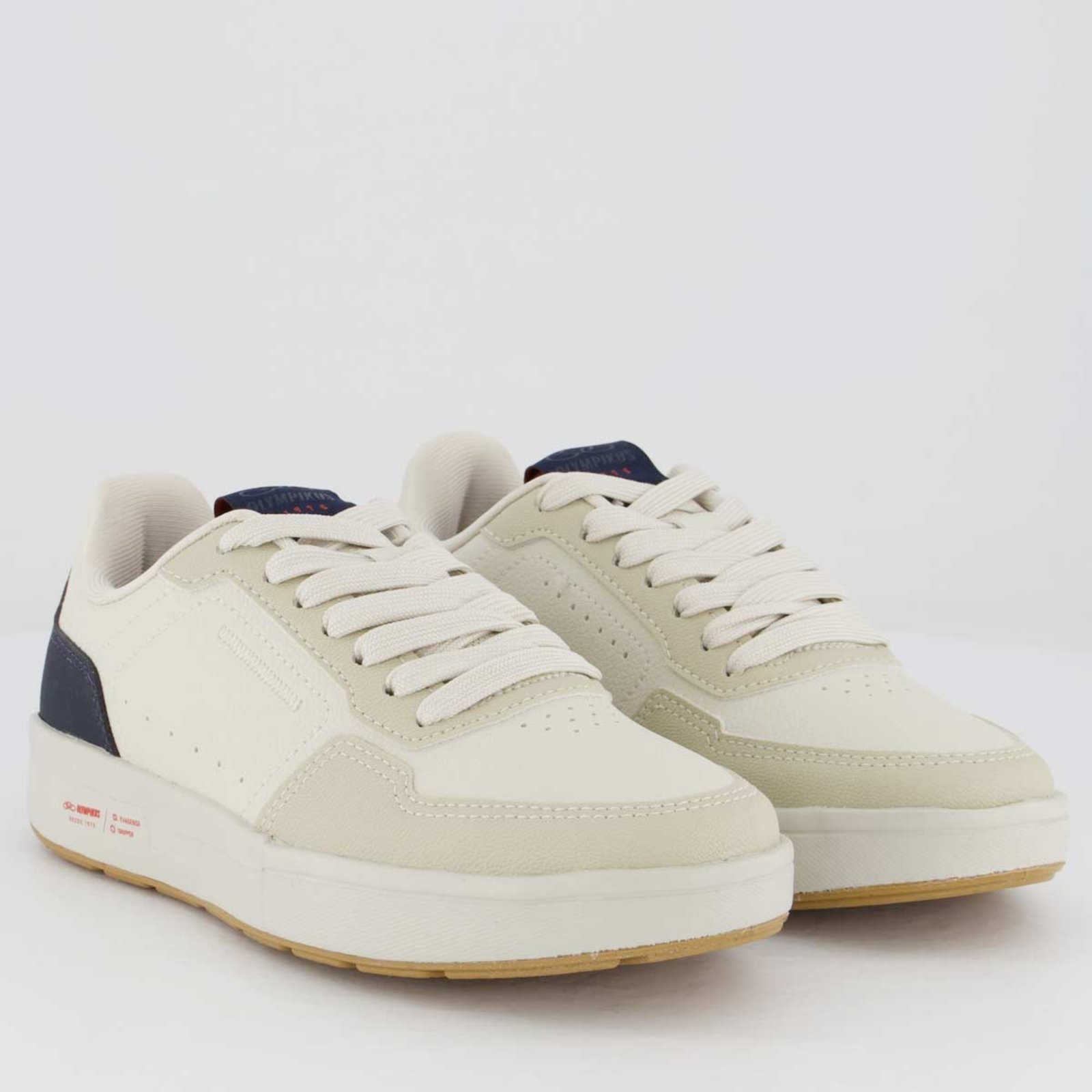 Vista 3 Tênis Olympikus Versa Juvenil Off White e Marinho branco white OLYMPIKUS branco white
