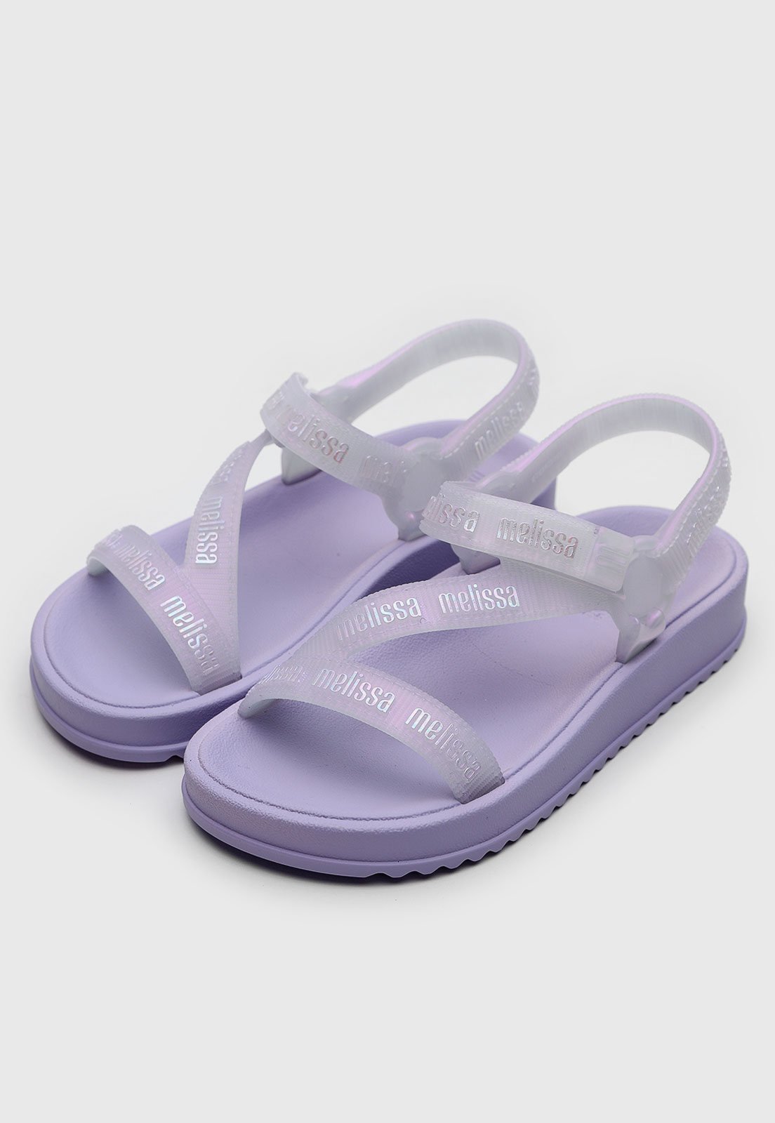 Infantil - Sandália Mini Melissa Stripes M Lover Lilás