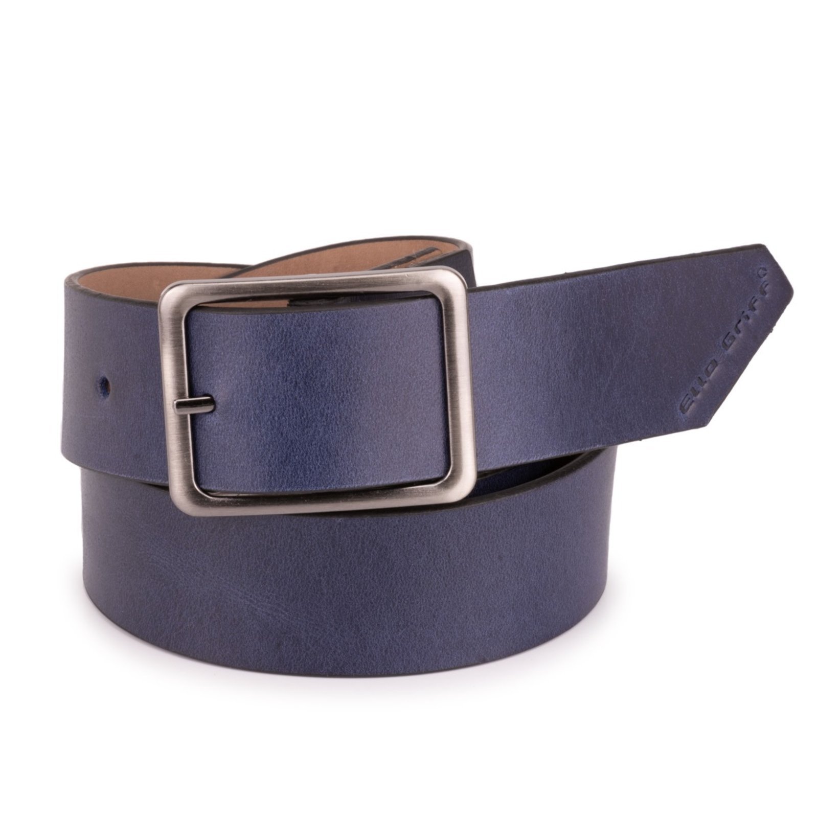 Cinto Ello Griff Esporte Fino Couro 4cm Fivela Escovada Ello Griff Azul