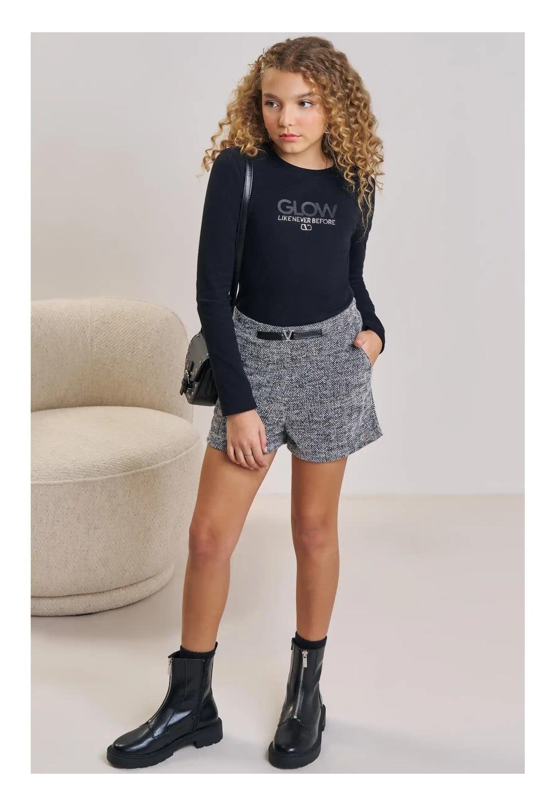 Infantil - Conjunto Menina Inverno Preto Vick&Vicky 16 Preto