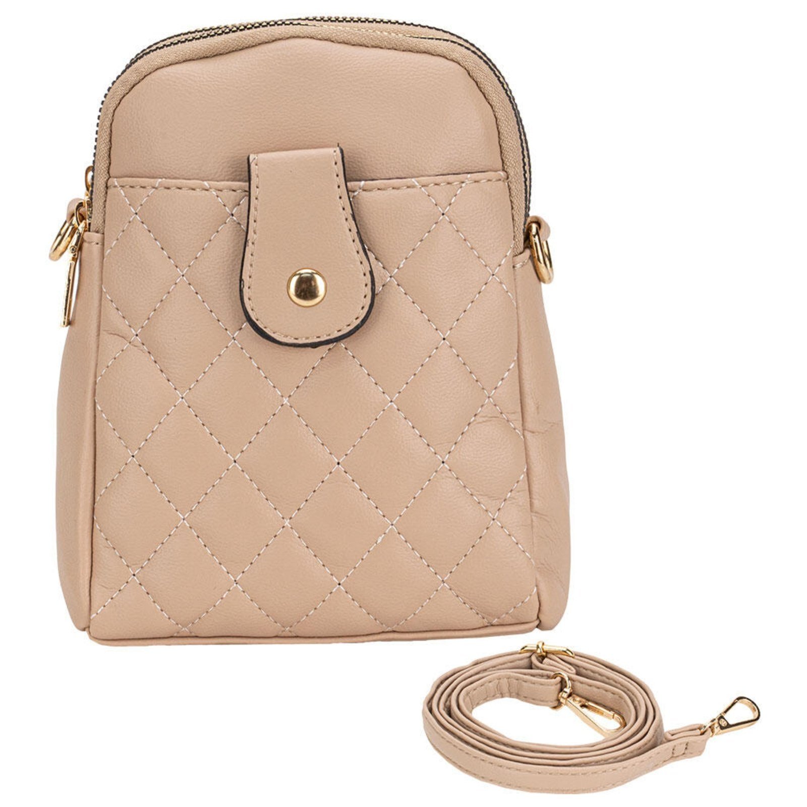 Bolsa Feminina Transversal Fuseco Wbft81007 A7938107 Bege
