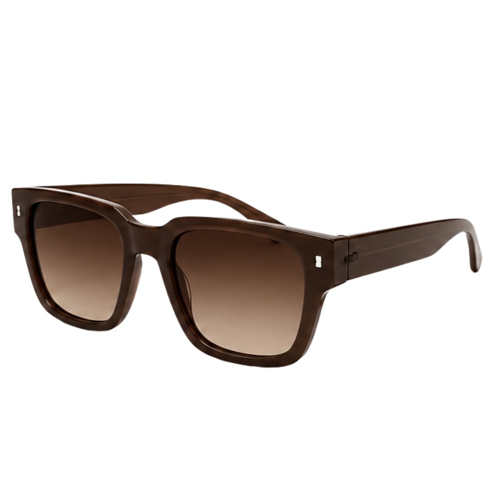 Óculos de Sol Polarizado UV400 Quadrado Premium Unissex Casual Marrom