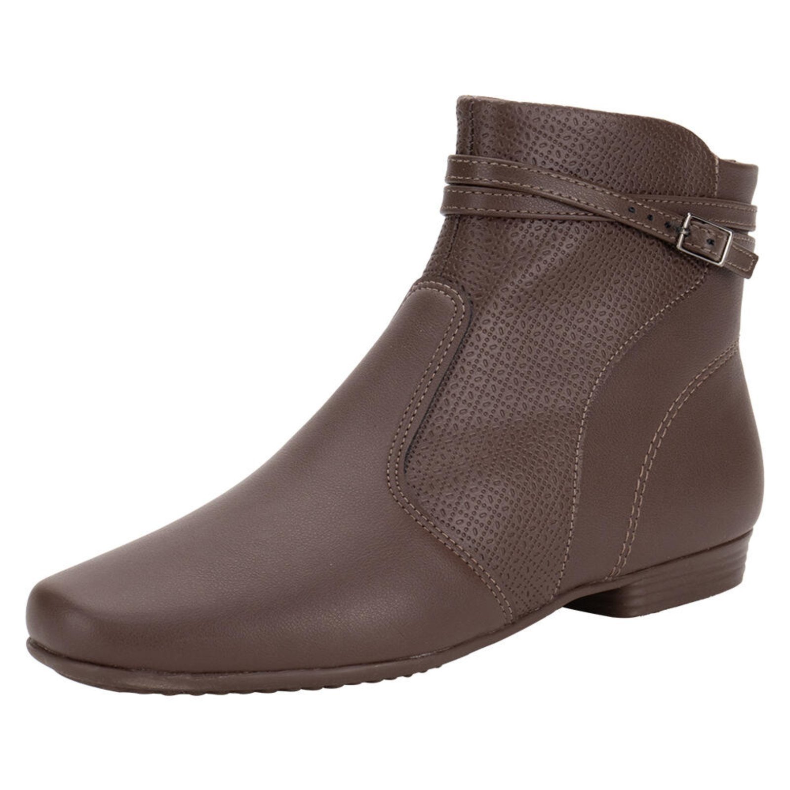 Bota Feminina Cano Baixo Piccadilly 250241 0080241 Café