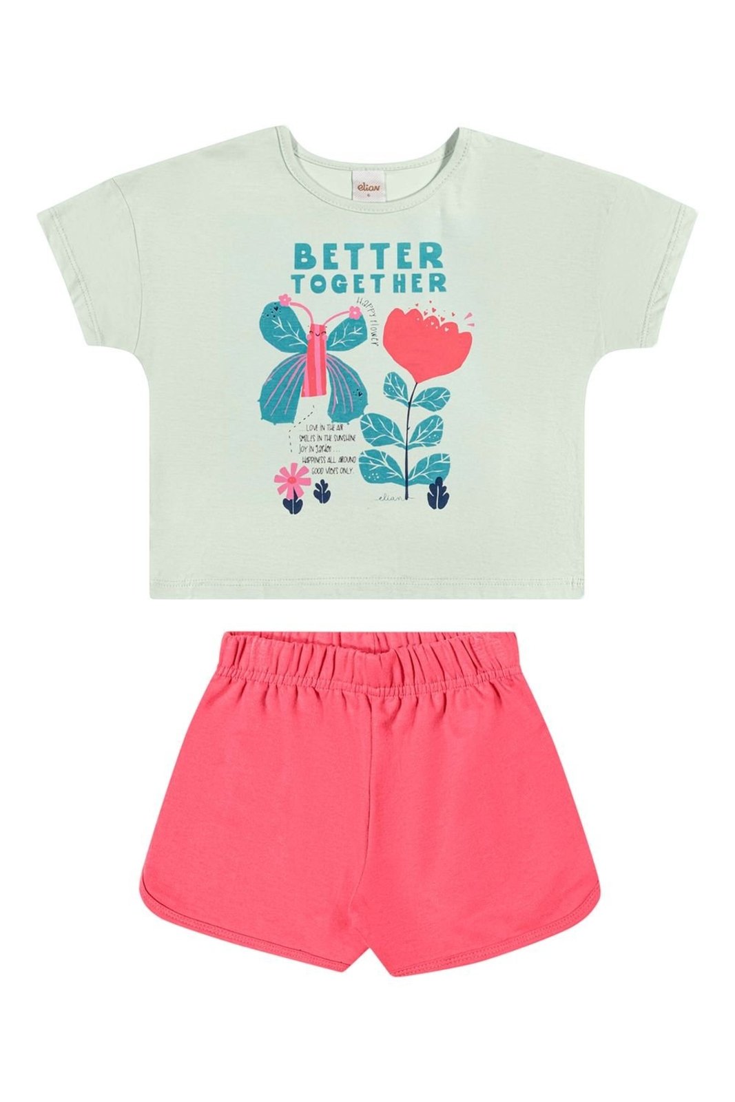 Infantil - Conjunto Menina Com Estampa Elian Verde