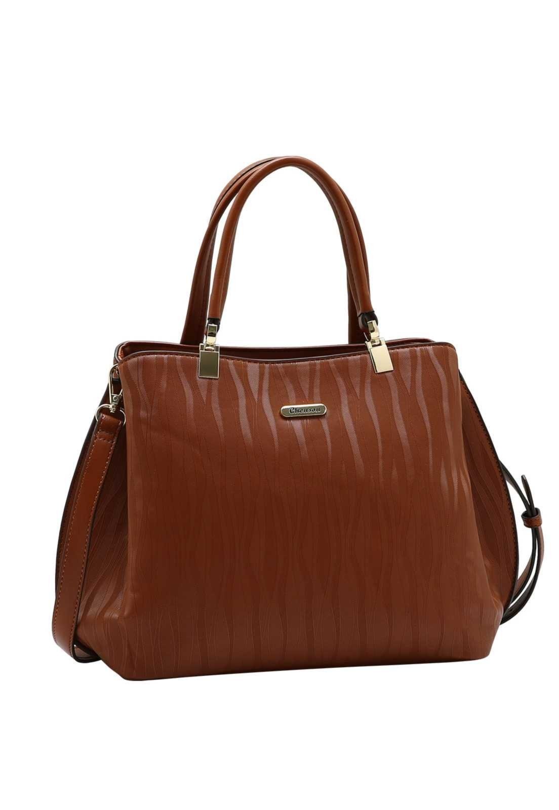 Bolsa Feminina Chenson Mão Waves 3485896 Marrom
