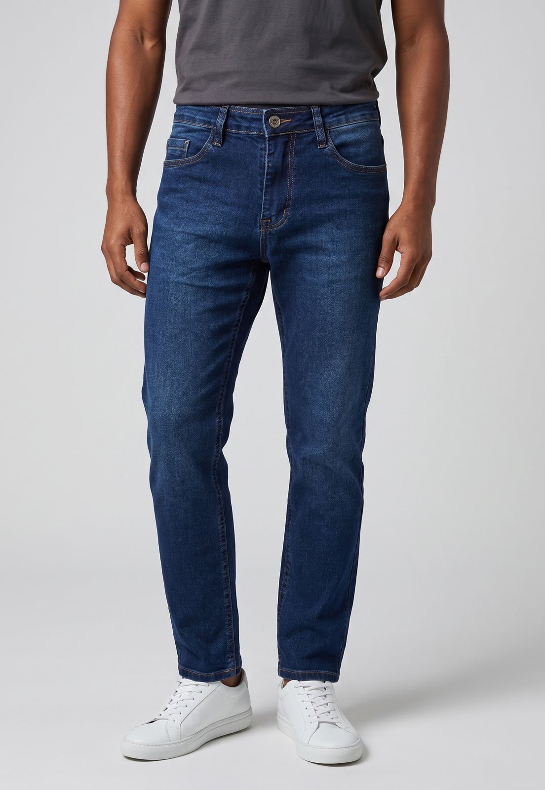 Calça Jeans Masculina Sawary Reta Azul