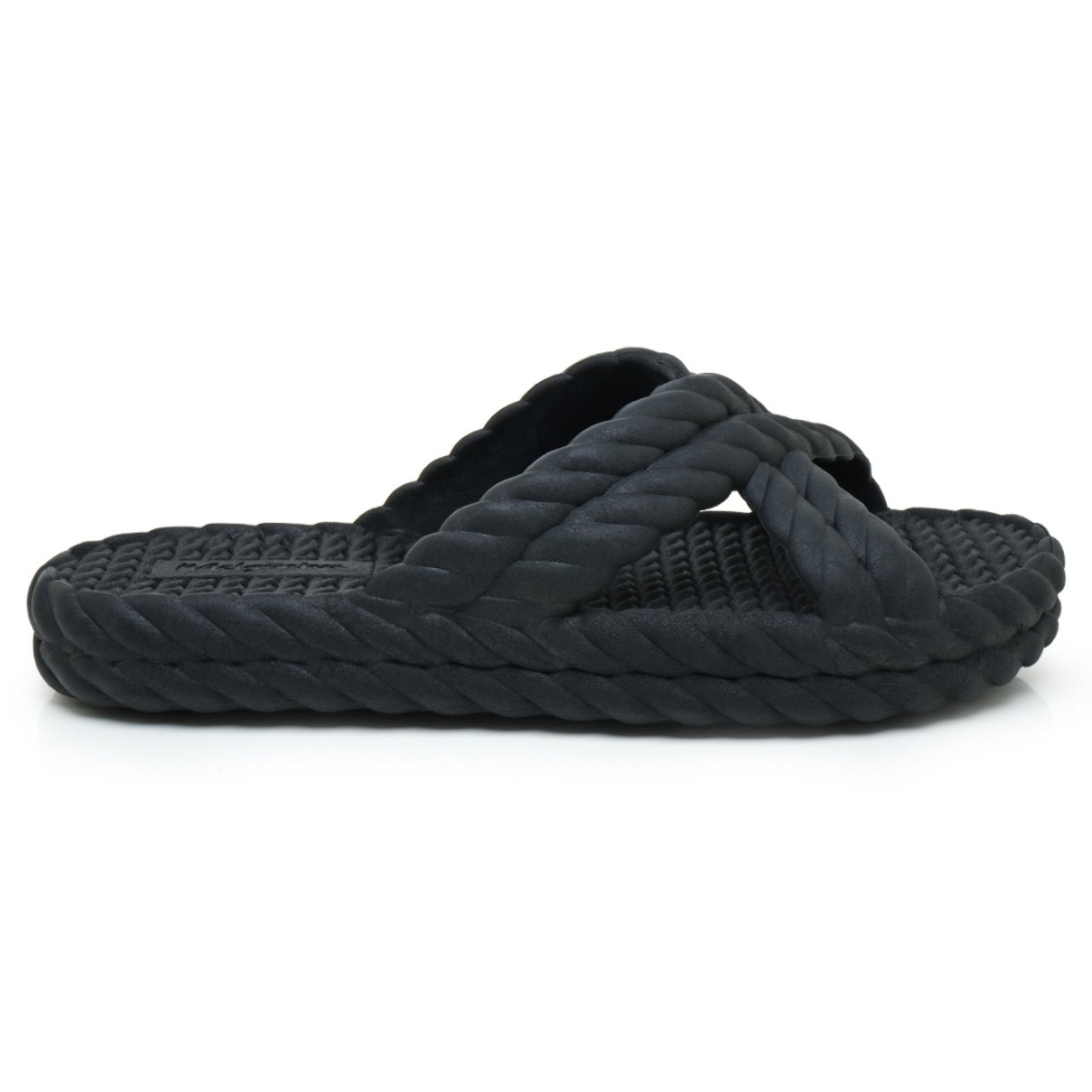 Chinelo Revalis Conforto UltraSlide Trança Cruzado Preto- Super Confortável