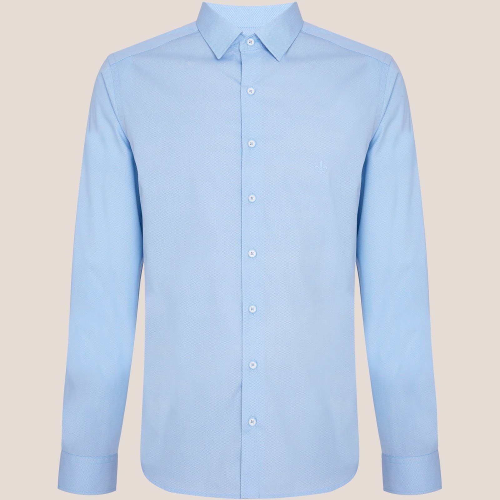 Camisa Dudalina Milano Miniprint Ve26 Azul Masculino