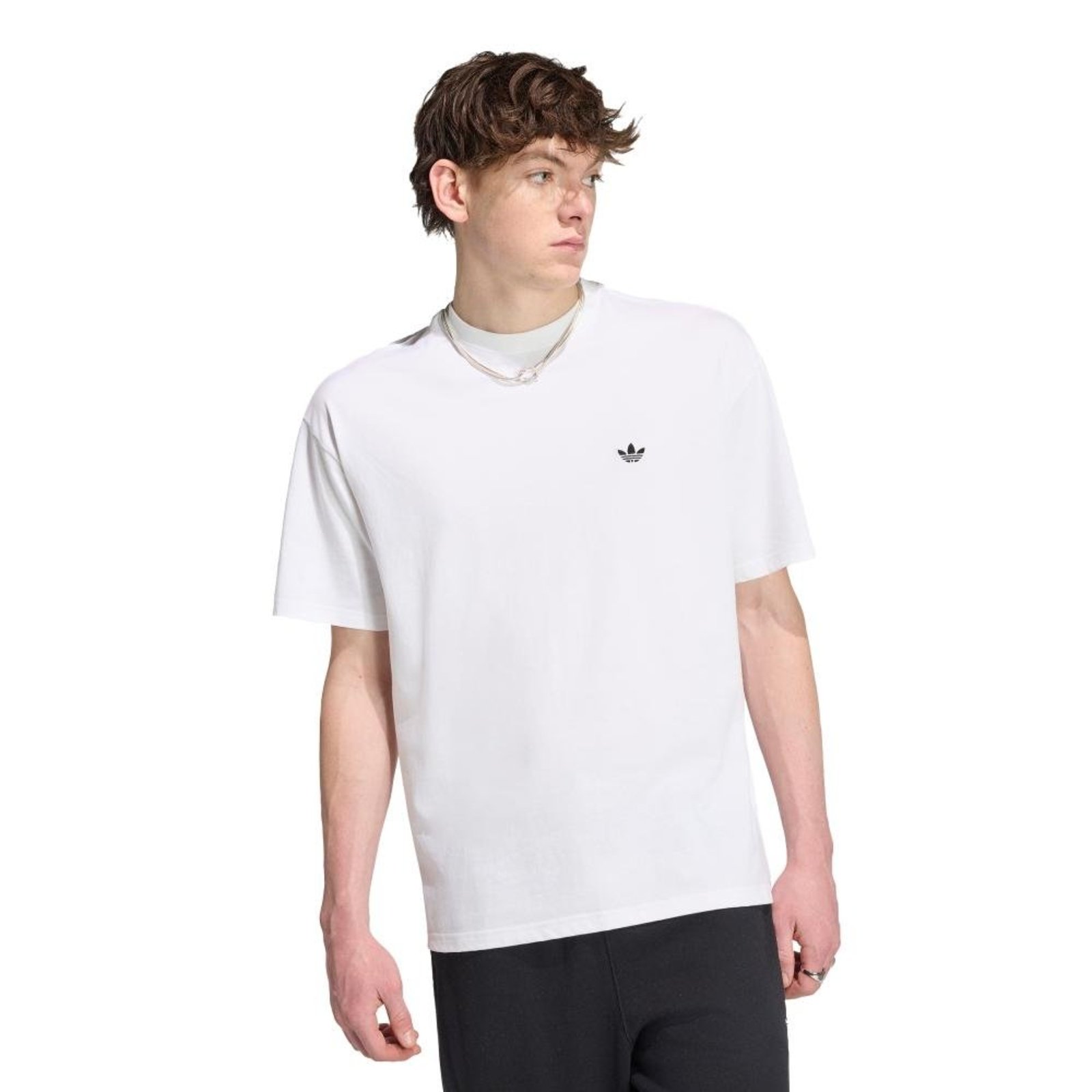 CAMISETA OMBROS CAÍDOS DE MODELAGEM FOLGADA TREFOIL ESSENTIALS adidas Originals Branco