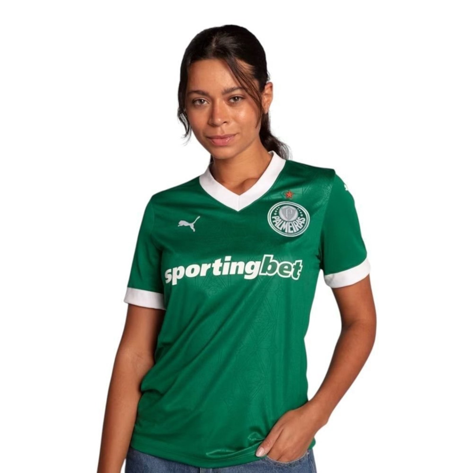 Camisa Puma Palmeiras I 2025 Torcedora Feminina - Verde - Puma