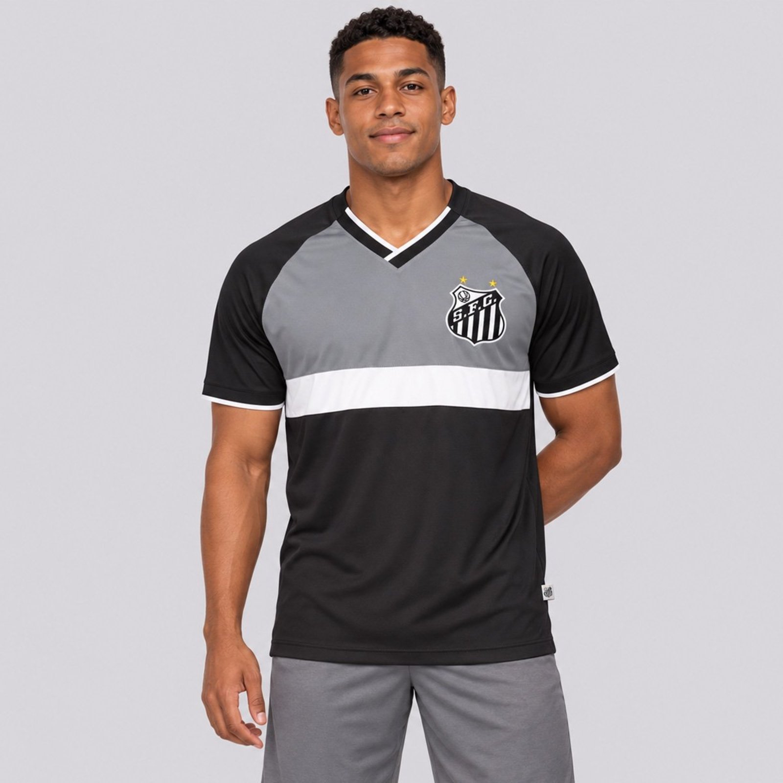 Camisa Santos Esportiva Dry Preta