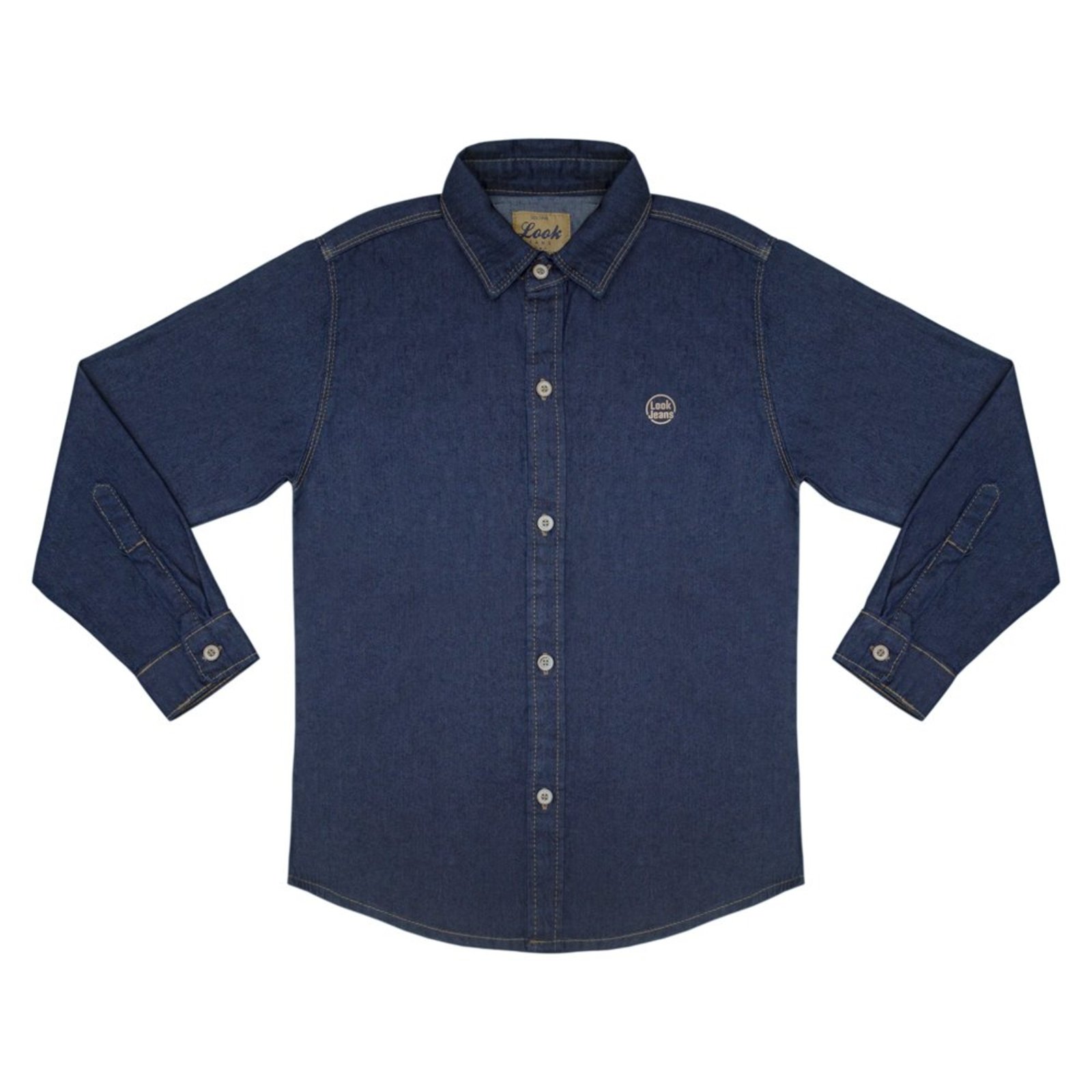 Infantil - Camisa Juvenil Look Jeans Tradicional Jeans