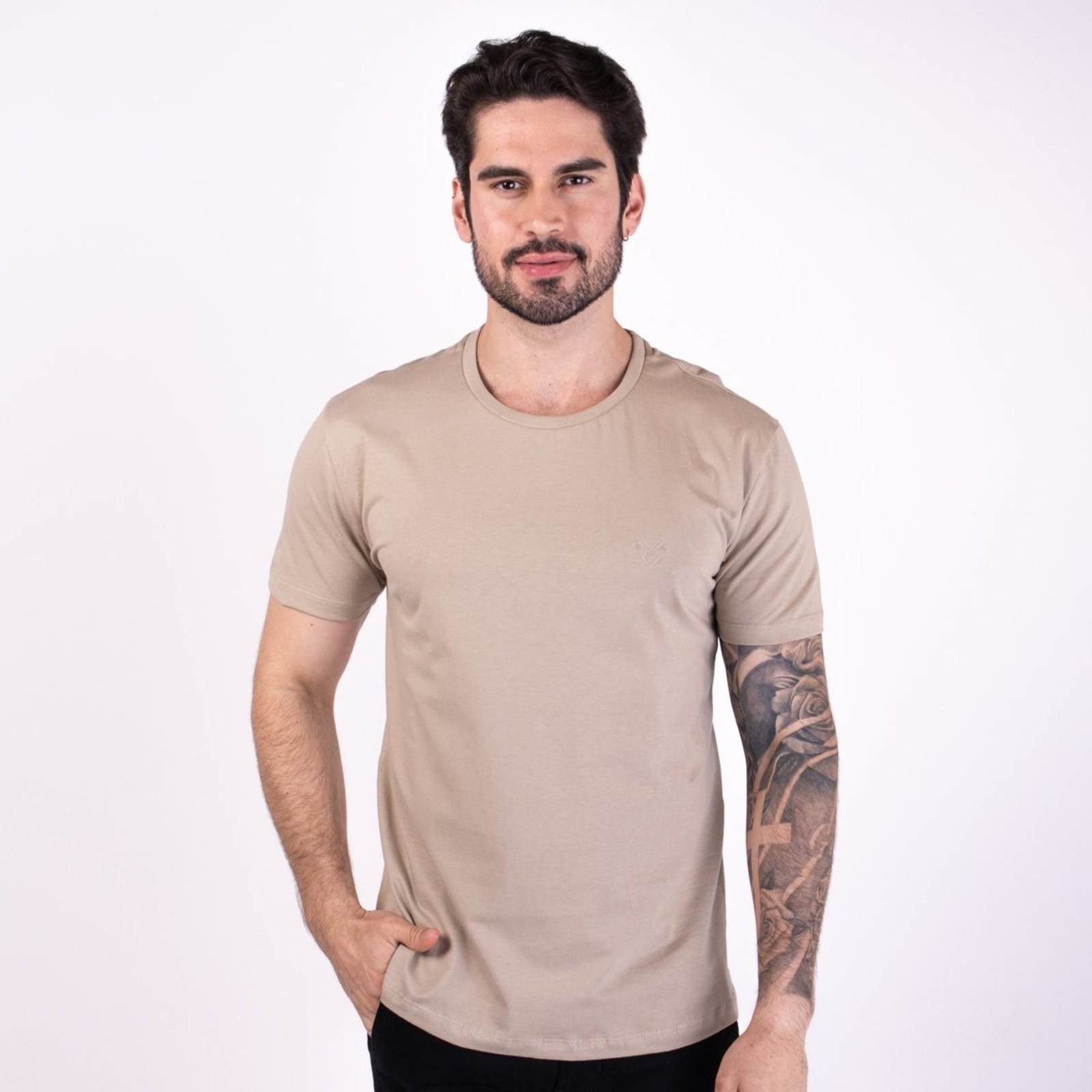 Camiseta Polo Live Básica Khaki