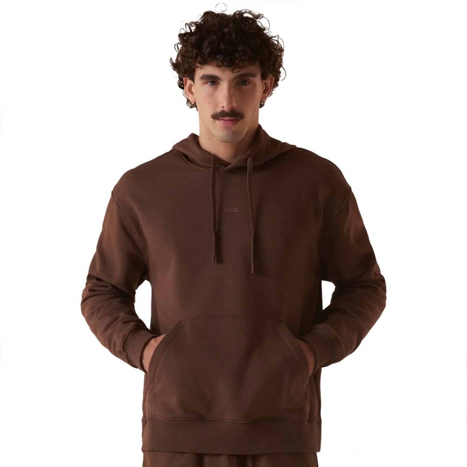 Moletom Masculino Fila Classic Capuz Marrom