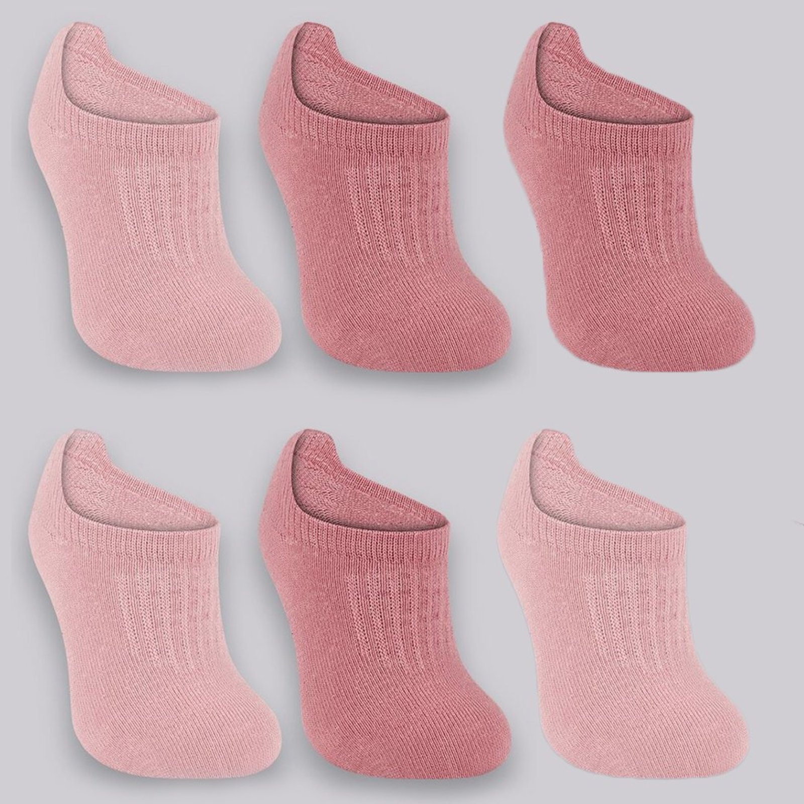 Kit 6 Meia Sapatilha Lupo Punho Soft Baby 02127-089 Cor:KIT 905Tamanho: U- 16 A 23