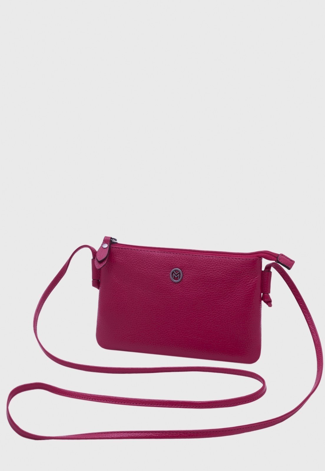 Bolsa Transversal de Couro Mariart Onix Magenta