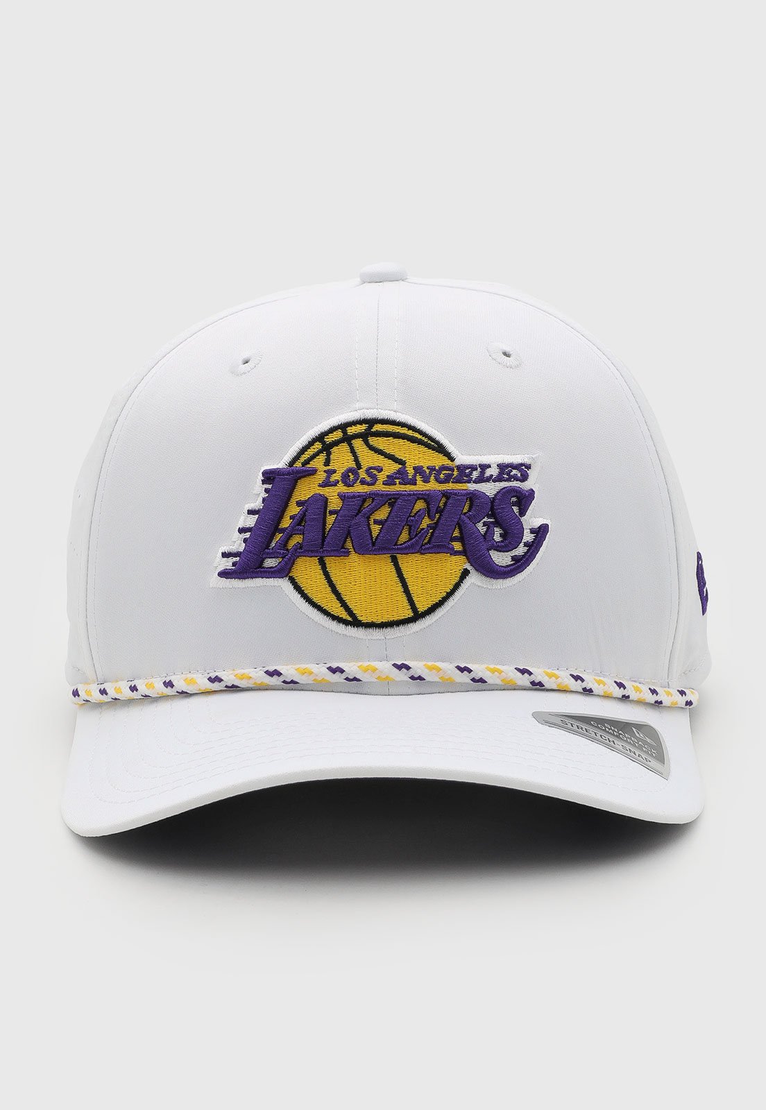 Boné New Era Los Angeles Lakers Aba Curva Branco