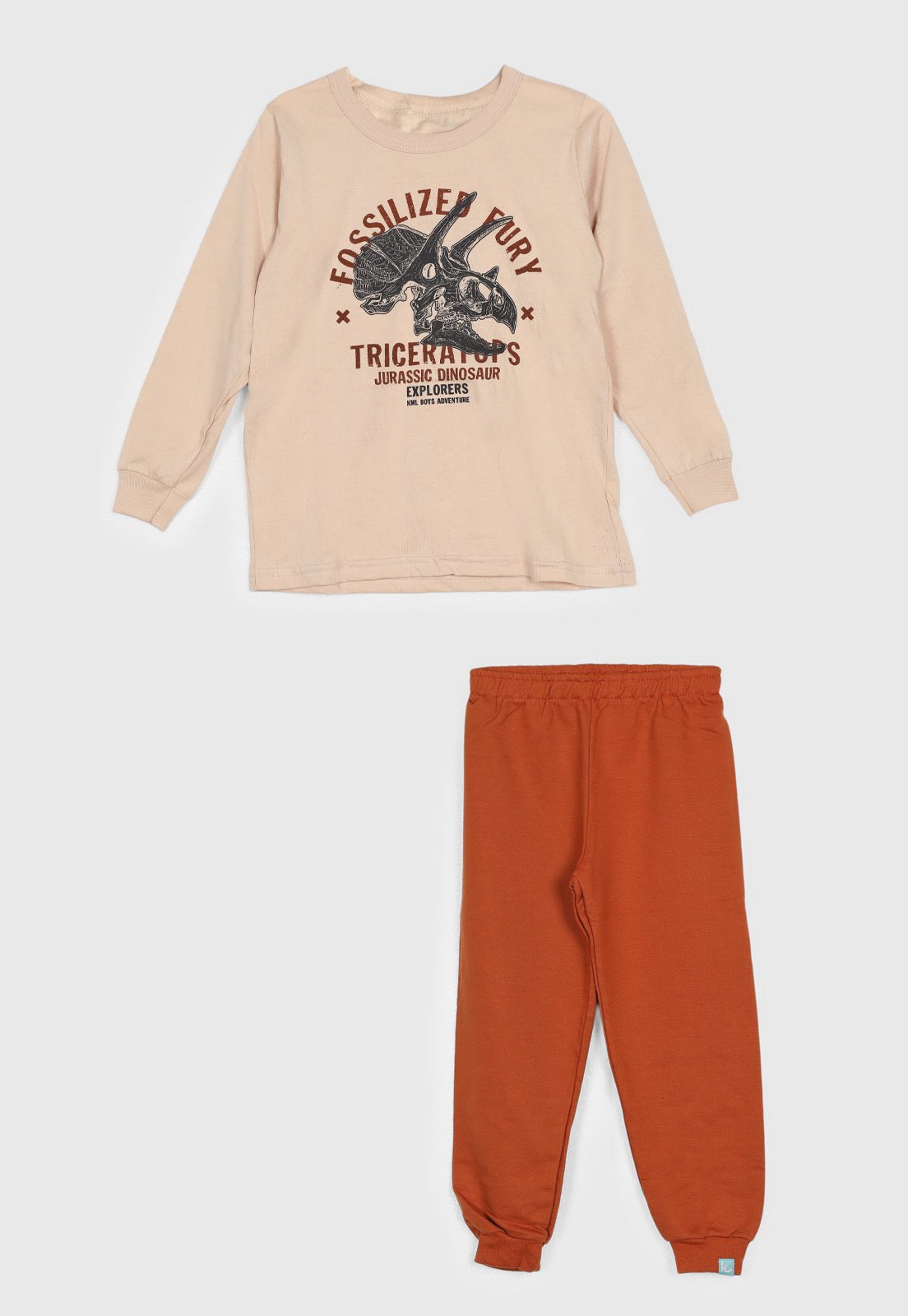 Infantil - Conjunto Kamylus Dinossauro Laranja