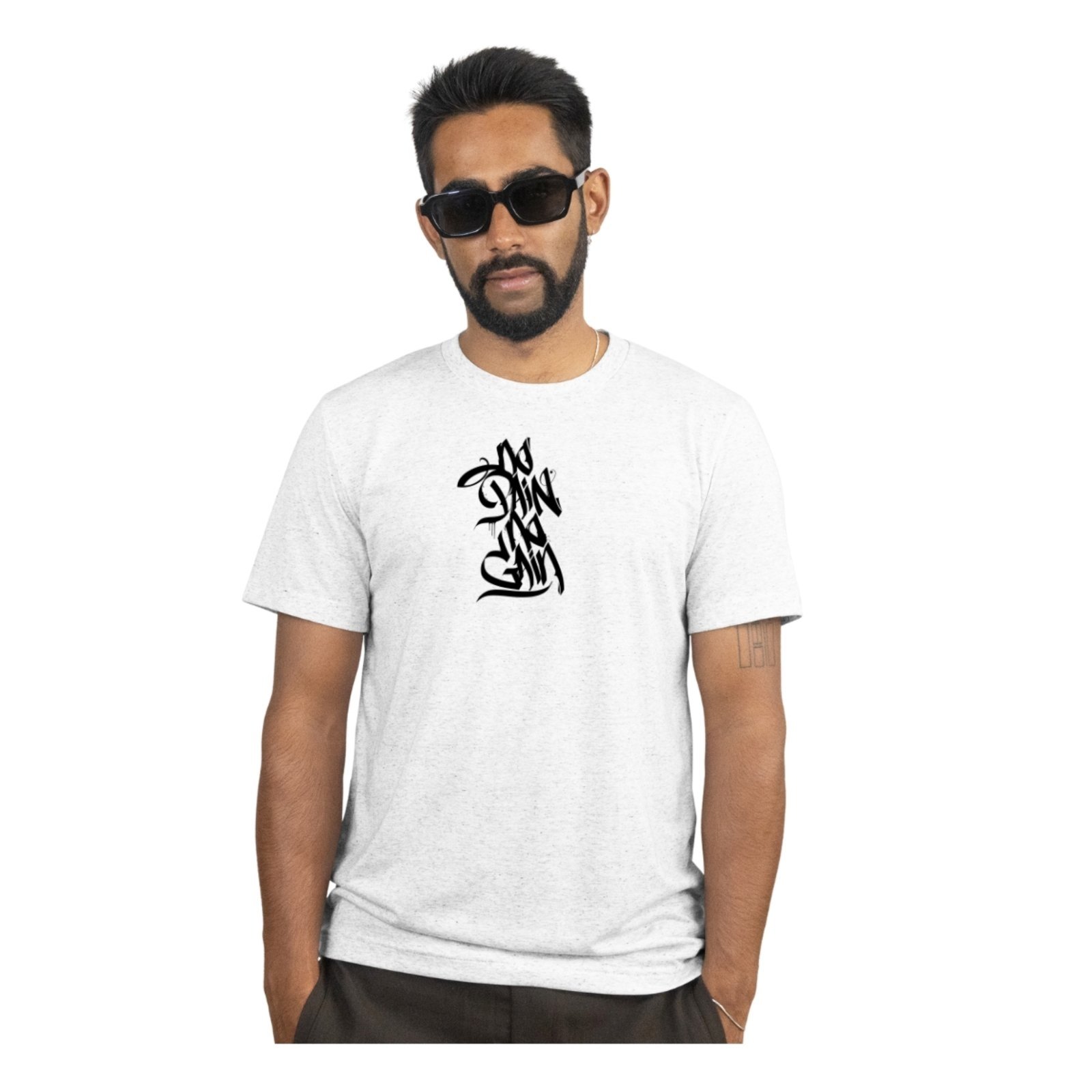 Vista 2 Camiseta Masculina No pain Leve e Confortavél em Algodão Polo Blu branco Polo Blu branco