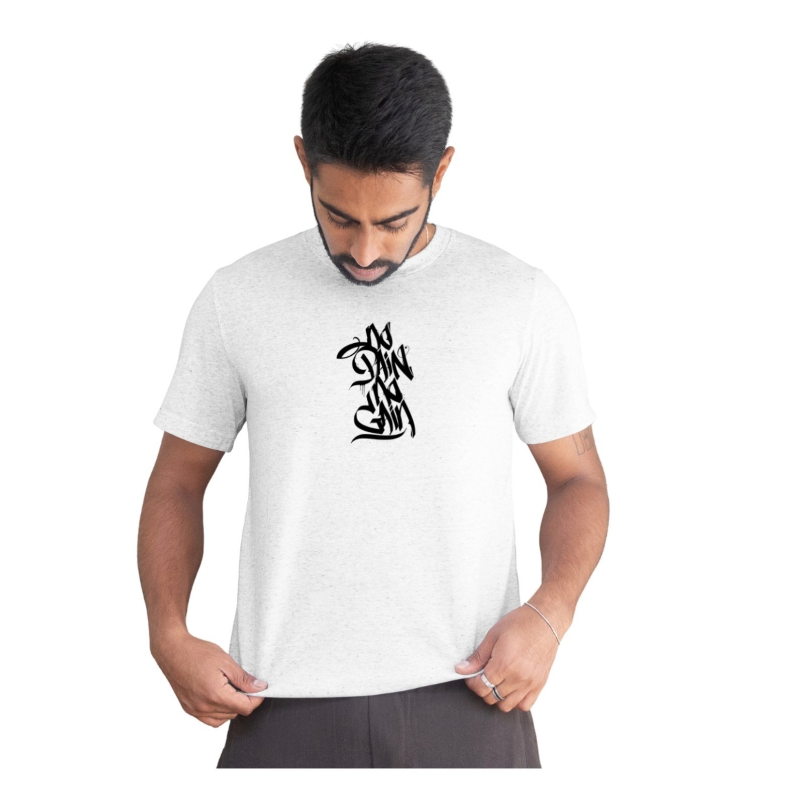 Vista 3 Camiseta Masculina No pain Leve e Confortavél em Algodão Polo Blu branco Polo Blu branco