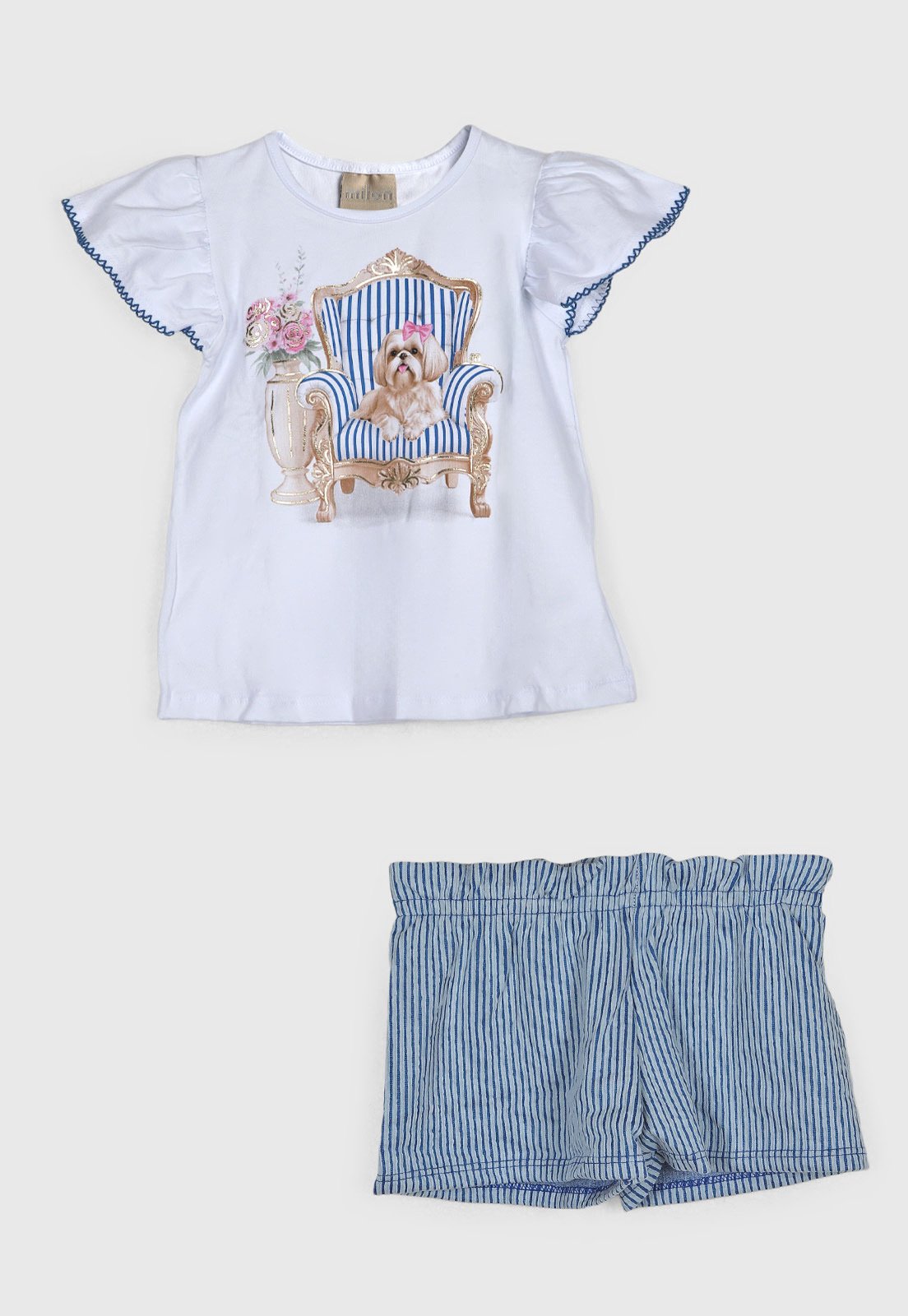 Conjunto Curto Milon Cachorro Azul