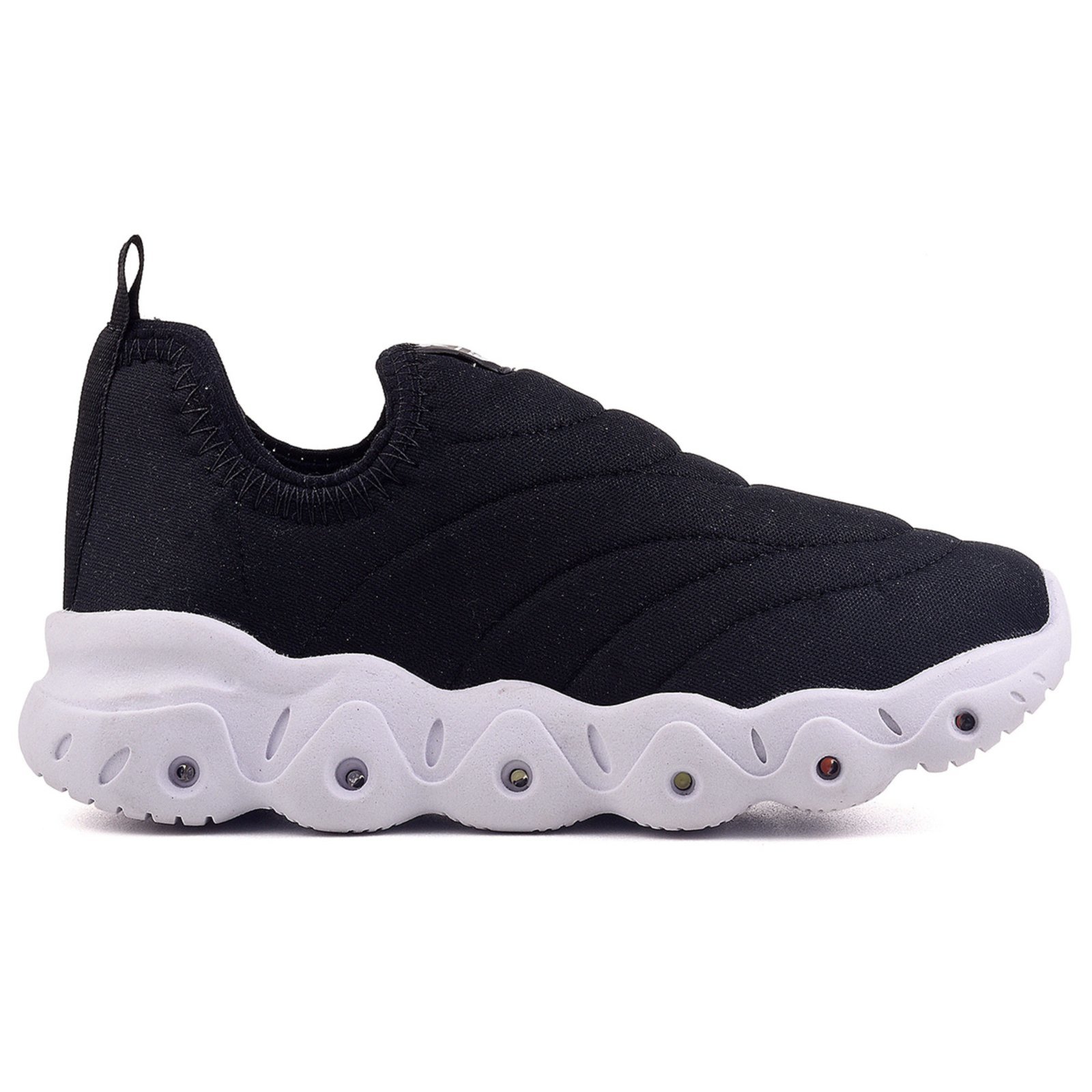 Vista 3 Infantil - Tenis de Led Menino e Menina Calce Facil e Branco e Chinelo Óculos e Relógio CALCADOS LGHT LIGHT preto CALCADOS LGHT LIGHT preto