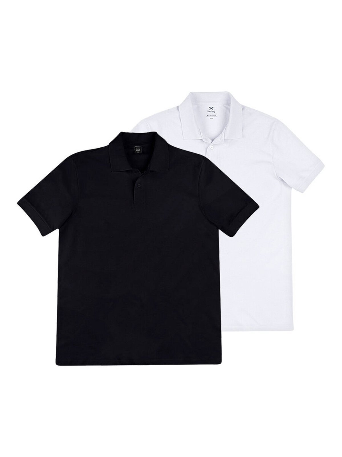 Kit com 2 Camisetas Polo Masculina Hering N3a7 Branco