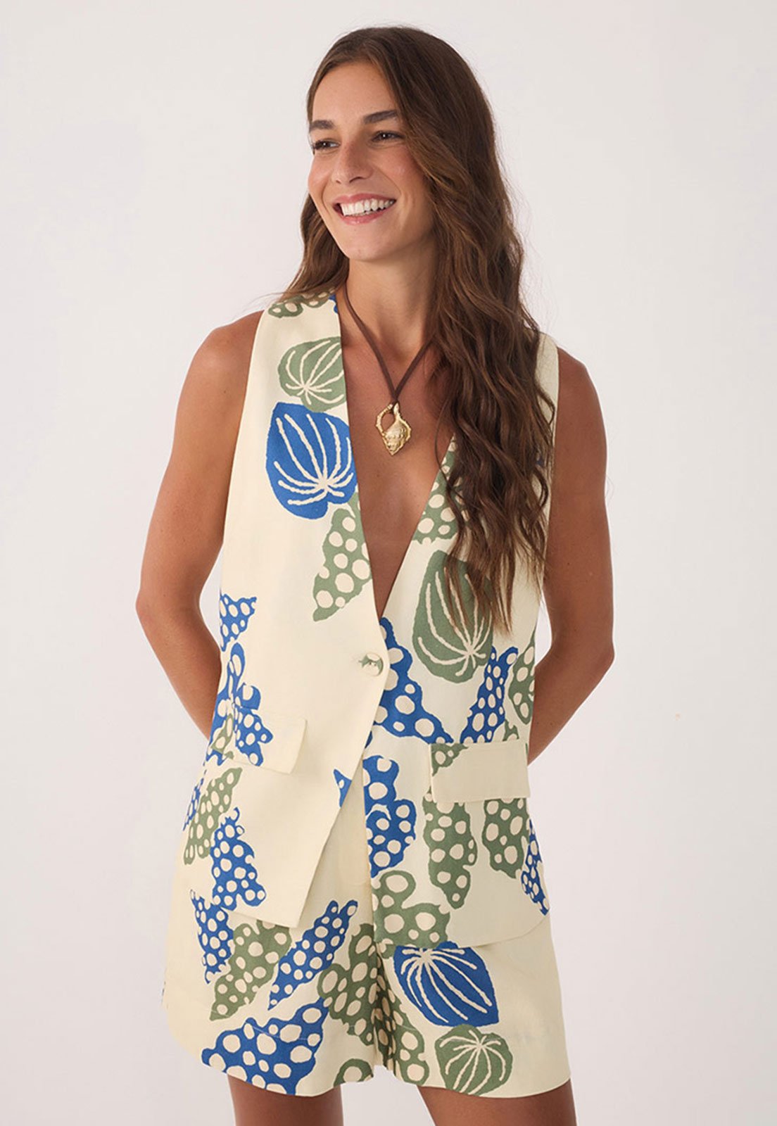 Colete Dress To Reta folhagem Amarelo