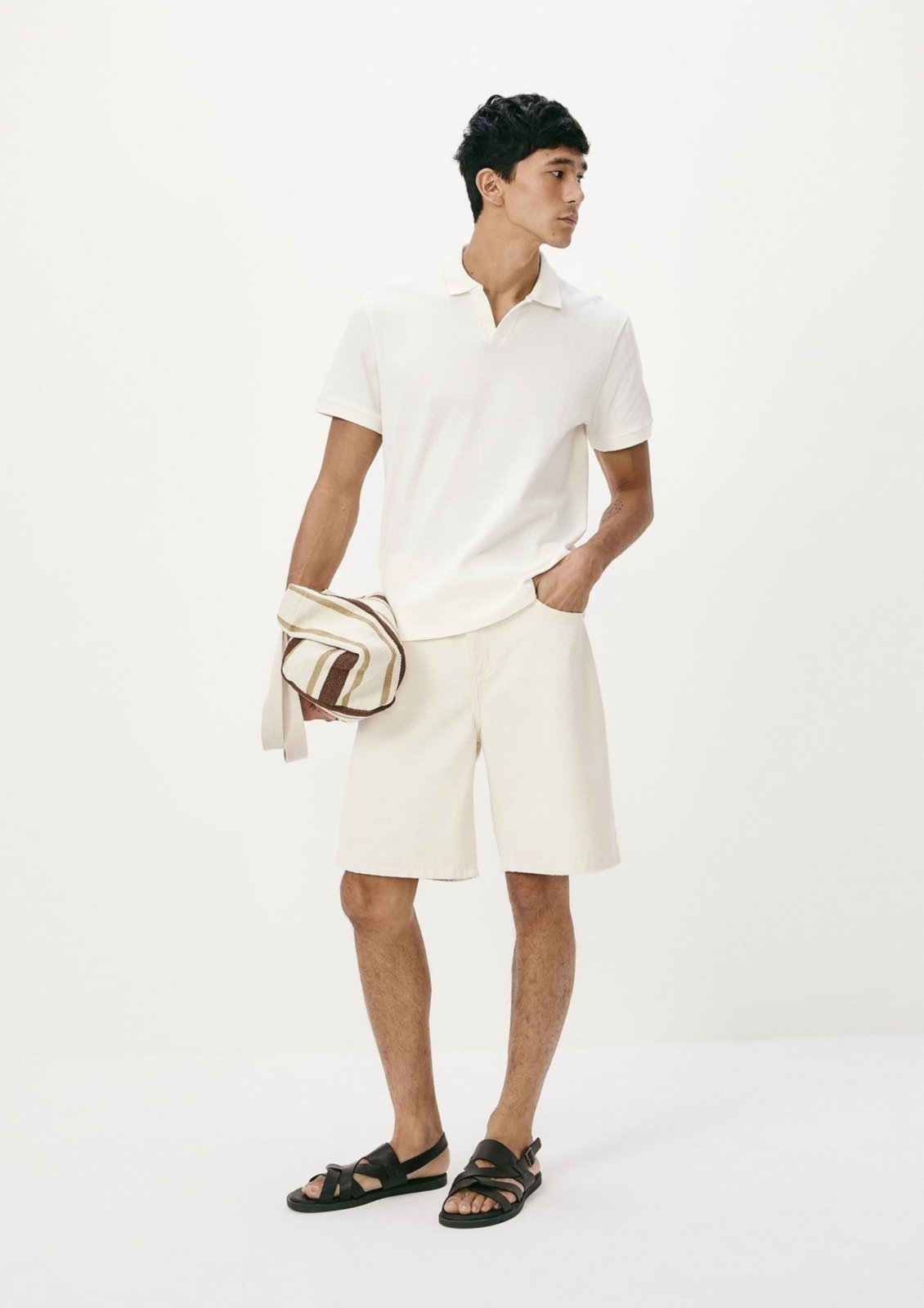 Bermuda Masculina Reta Em Sarja Hering