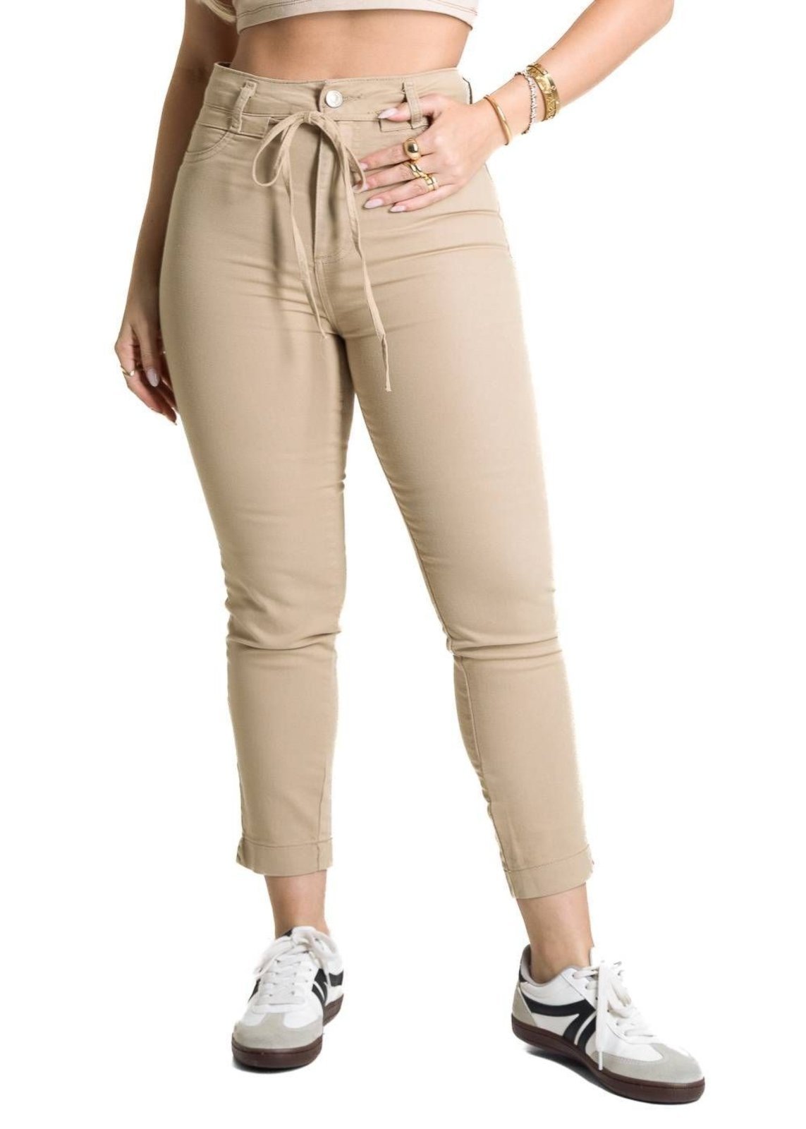Calça Sarja Sawary Cropped – 281686 – Amarelo – Sawary