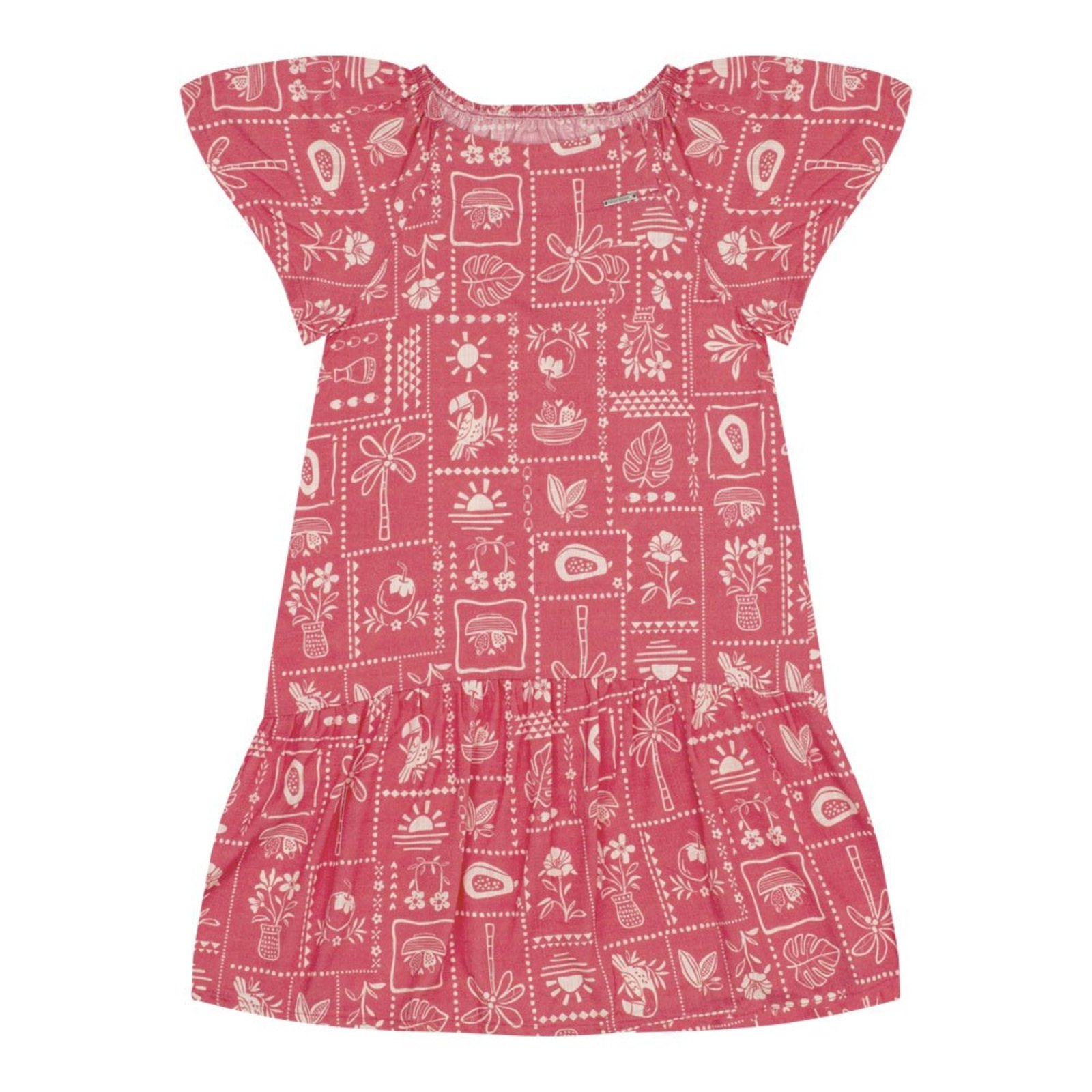 Infantil - Vestido Vermelho Pulla Bulla Menina - 53420-1360