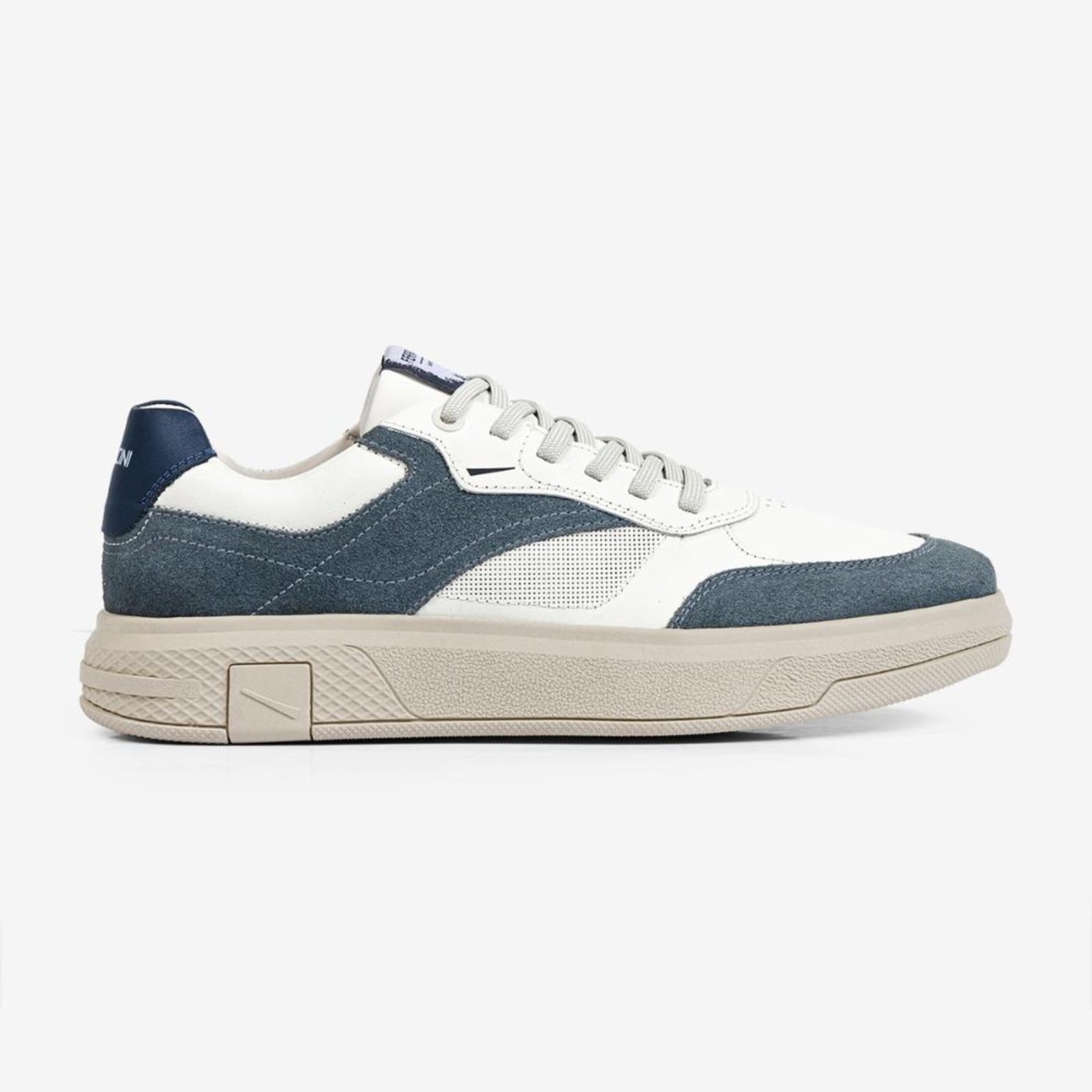 Tênis Masculino Dream Ferracini Off White Azul Solado Bege Branco