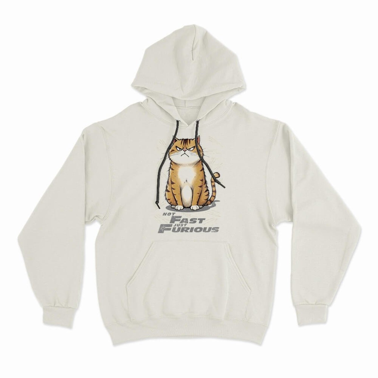 Moletom Com Capuz Not Fast Just Furious - Off White - Casual - Studio Geek