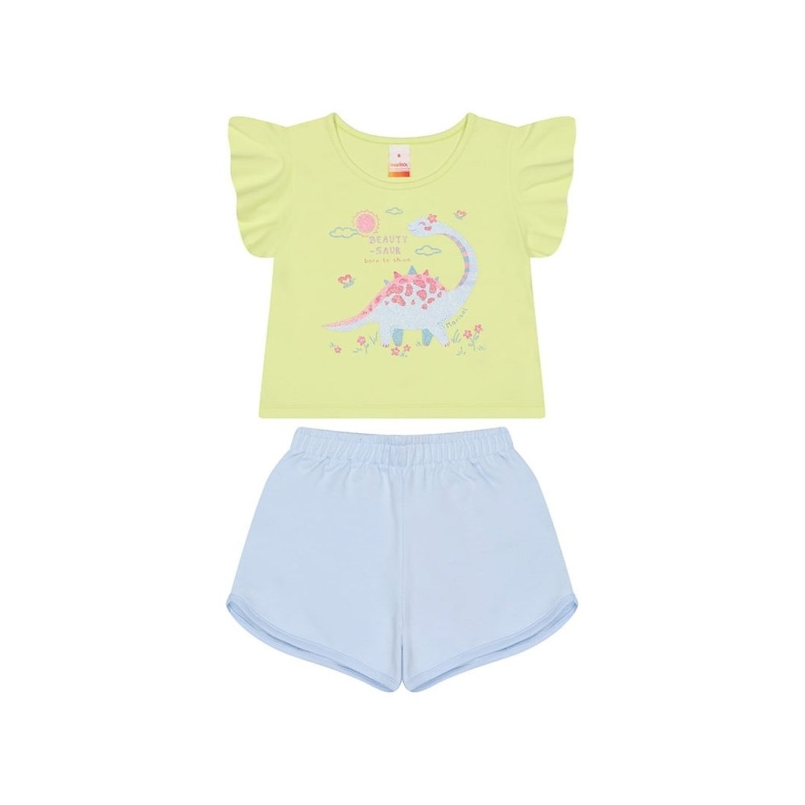 Infantil - Conjunto Curto Dino Menina Marisol