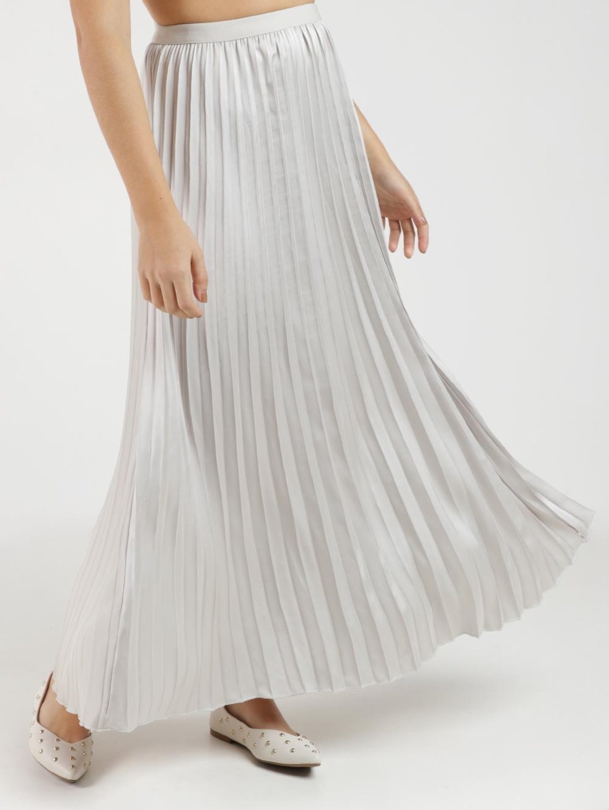 Vista 2 Saia Midi Autentique Feminina GELO branco Autentique branco