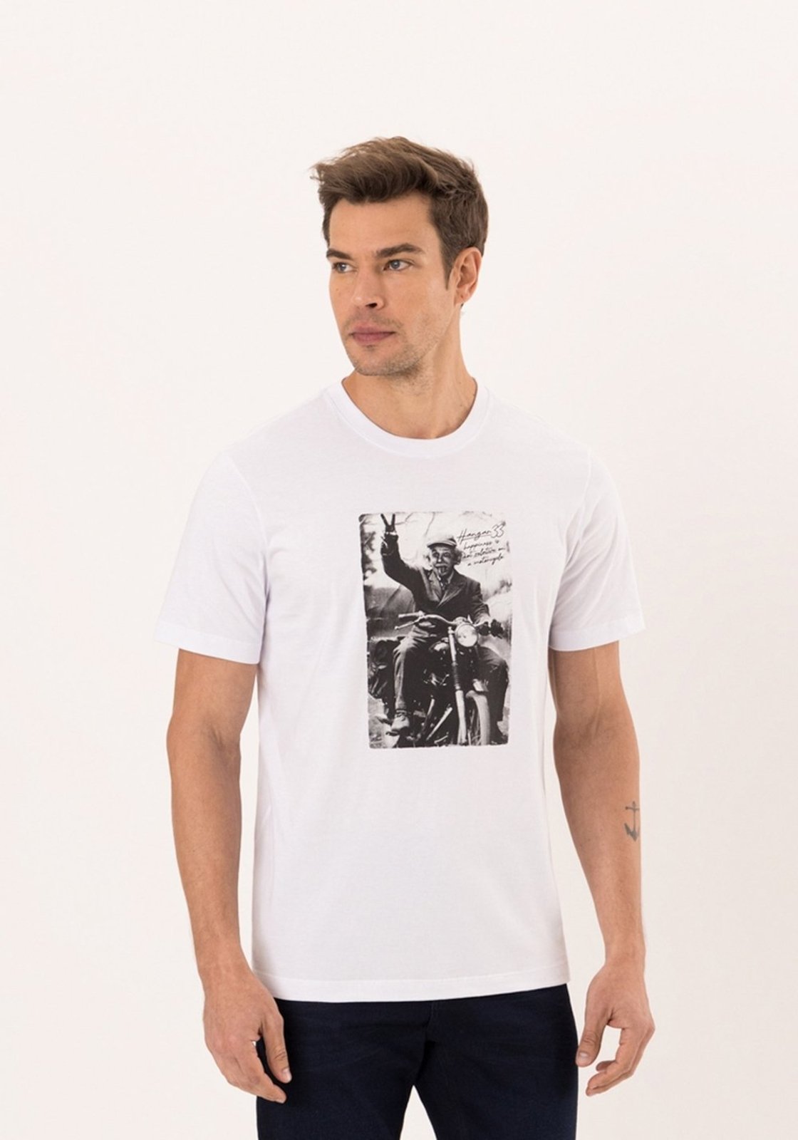 Camiseta Com Estampa Em Malha Responsável De Algodão