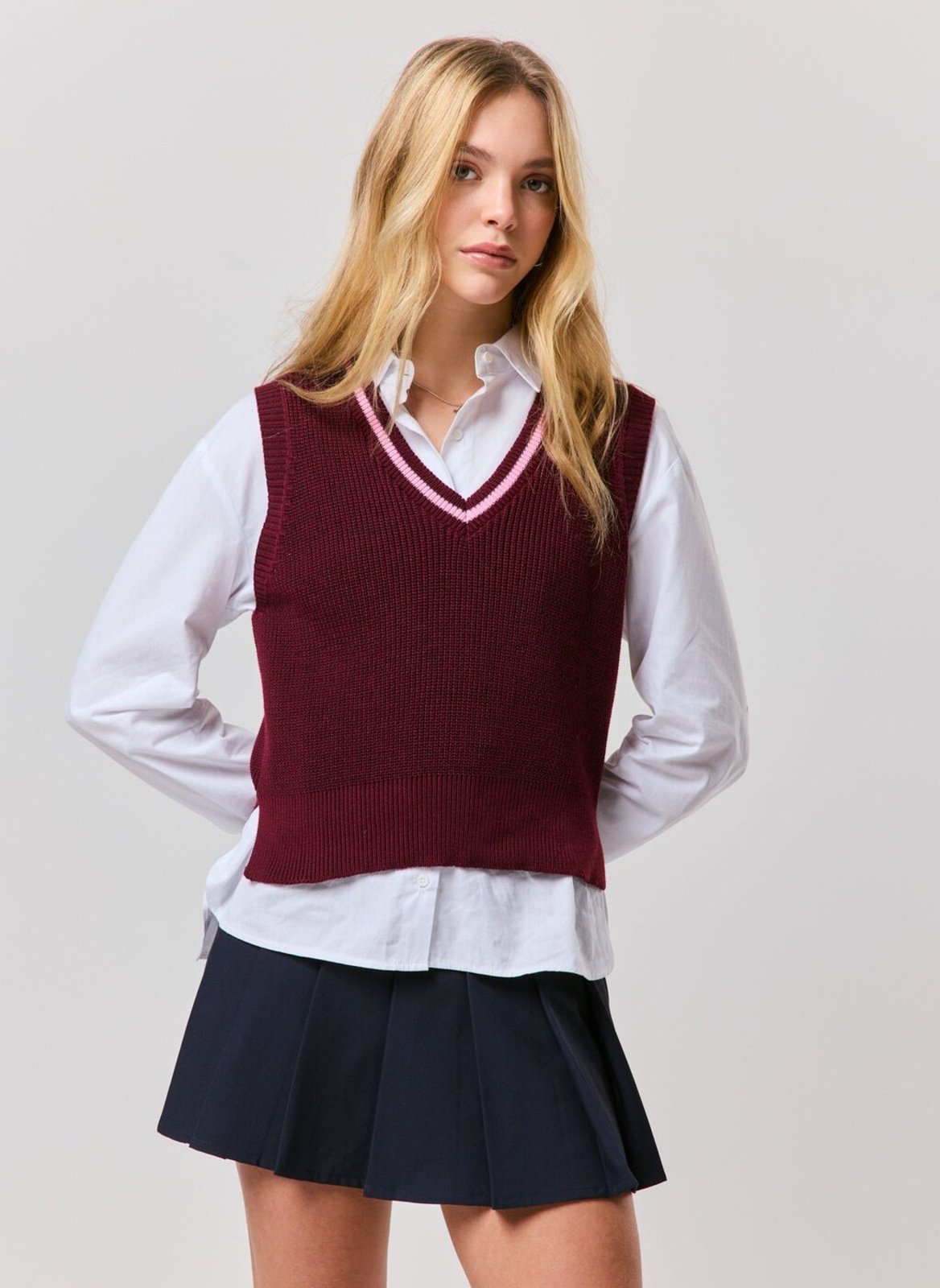 Colete Tricot Gola V