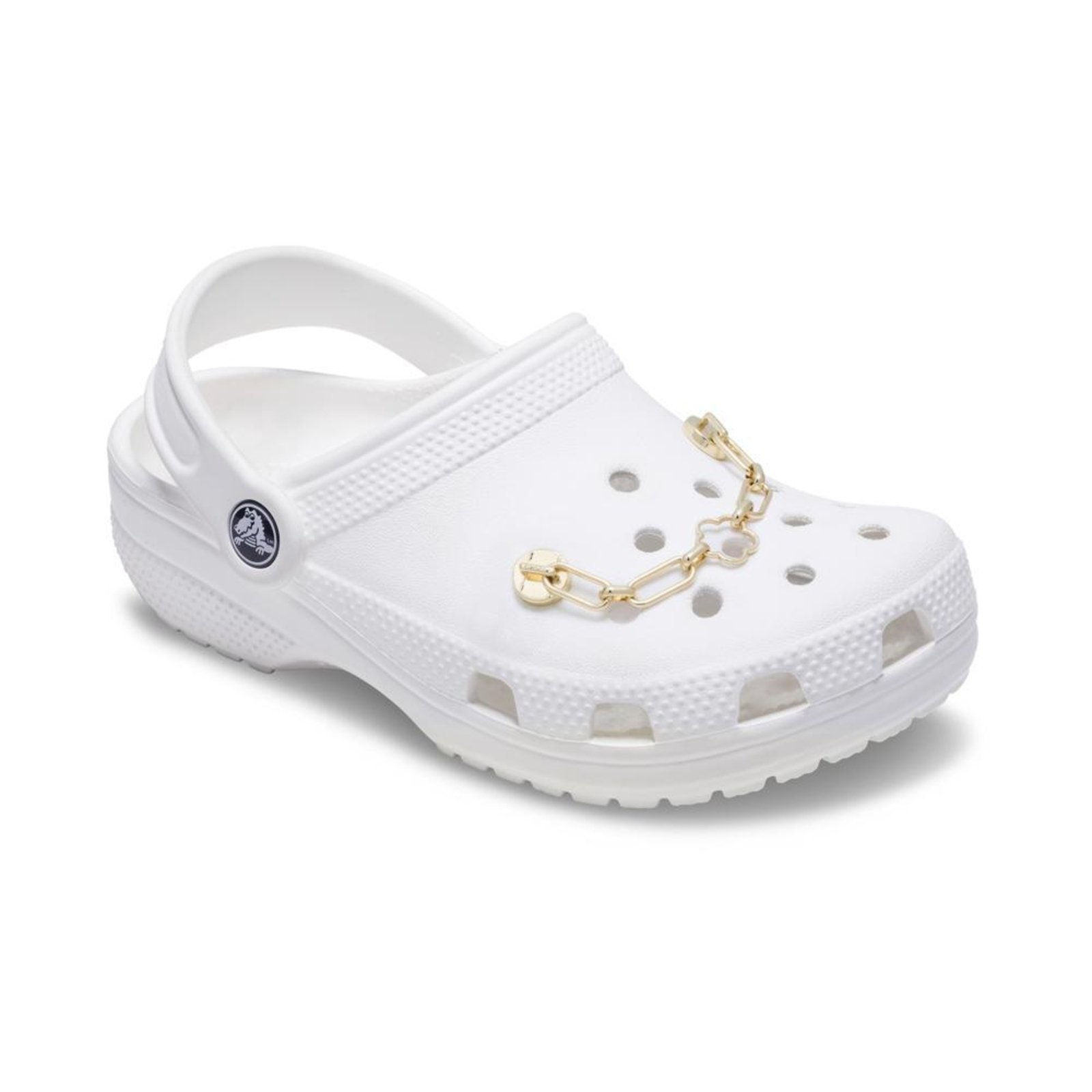 Vista 3 Infantil - Jibbitz™ Corrente de Flor Dourada Crocs branco