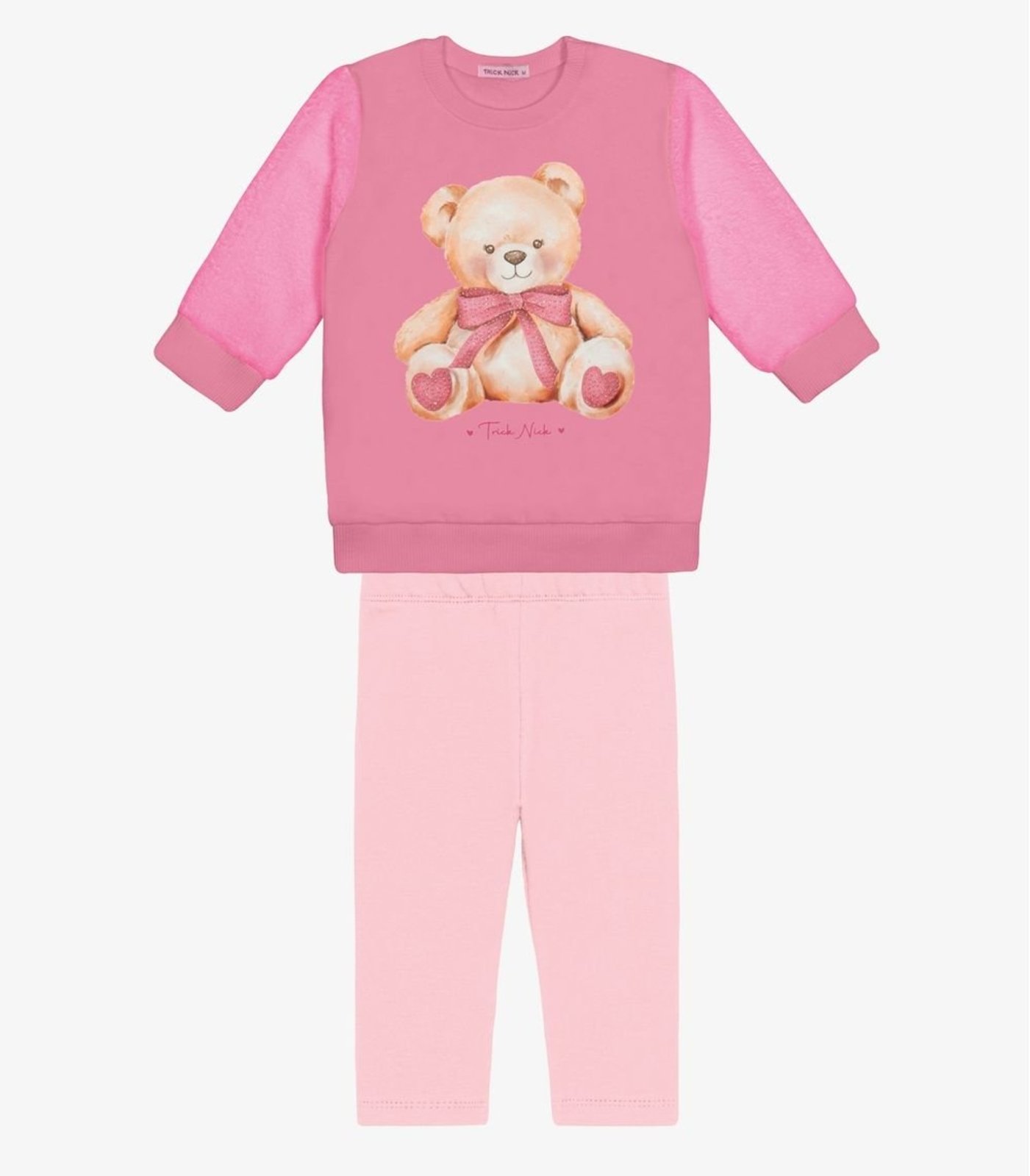 Infantil - Conjunto Blusão com Legging Menina Trick Nick Rosa