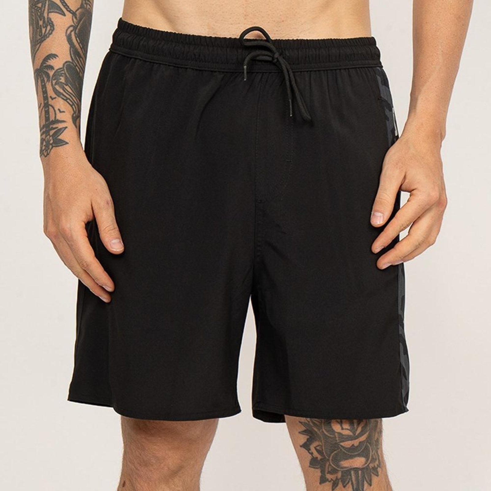 Bermuda RVCA Frog Camo Elastic SM26 Masculina Preto