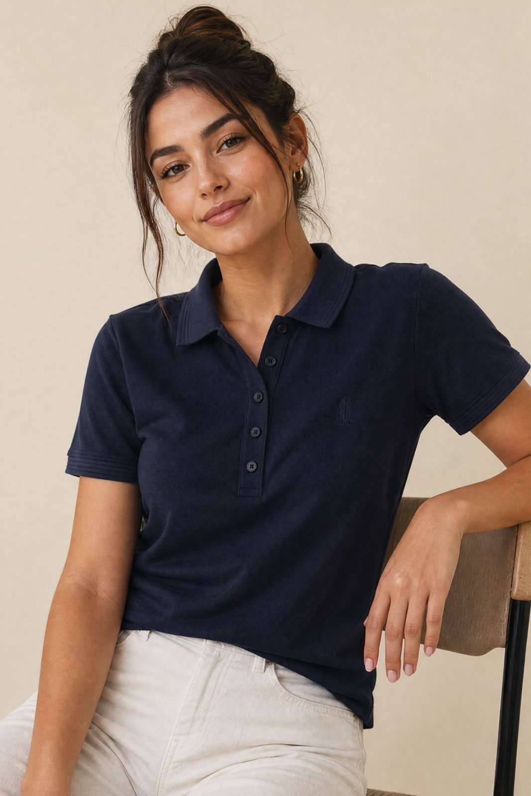 Polo Feminina Premium Polo Wear Marinho