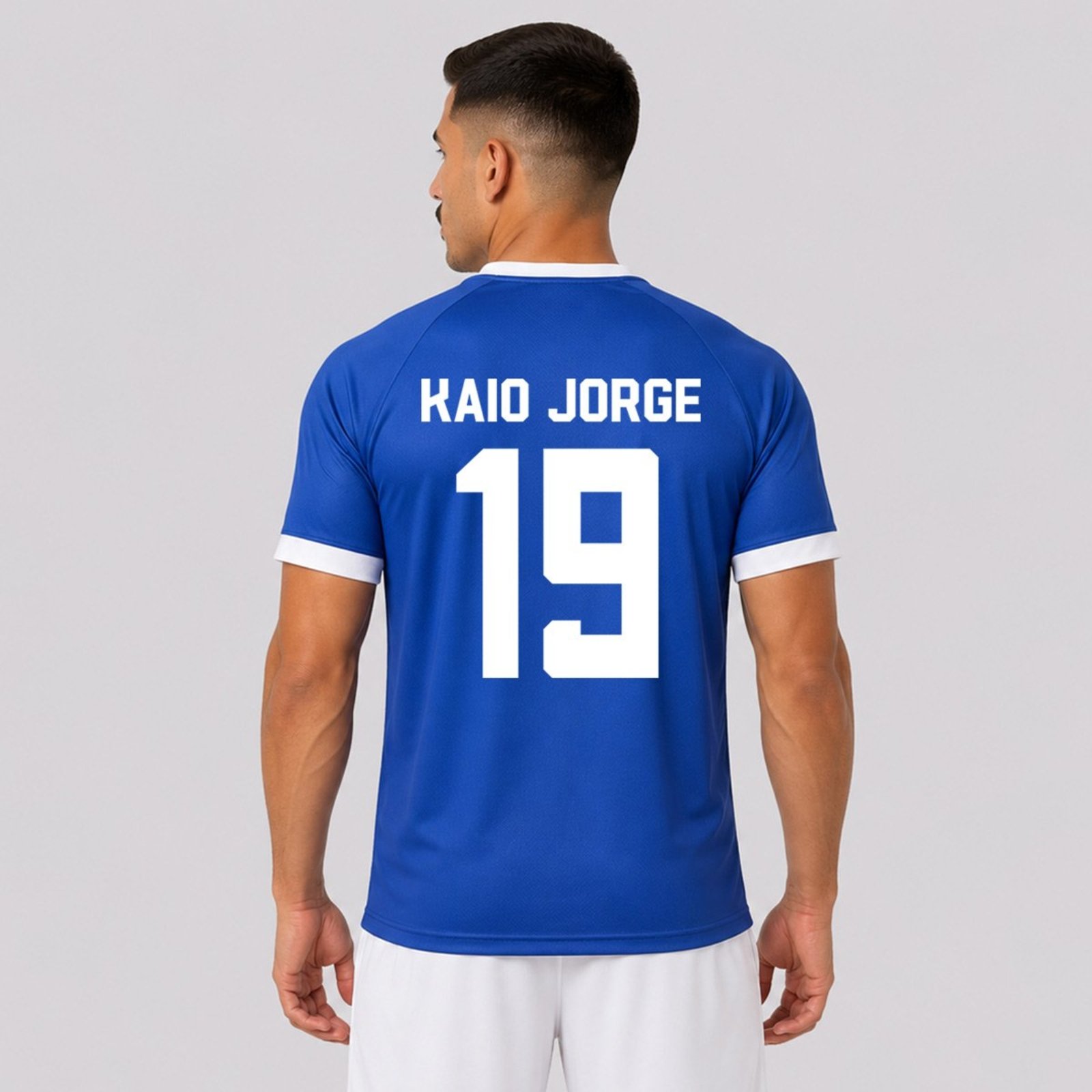 Camisa Cruzeiro Classic Azul E Branca 19 Kaio Jorge