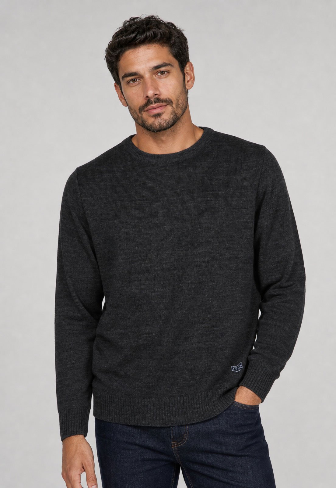 Suéter Tricot Masculino Volcom Hodad Grafite