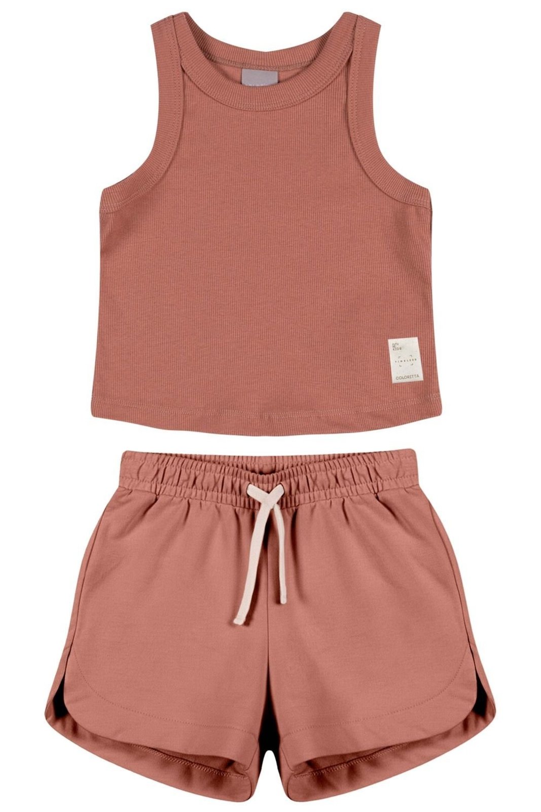 Infantil - Conjunto Menina Regata Timeless Colorittá Marrom