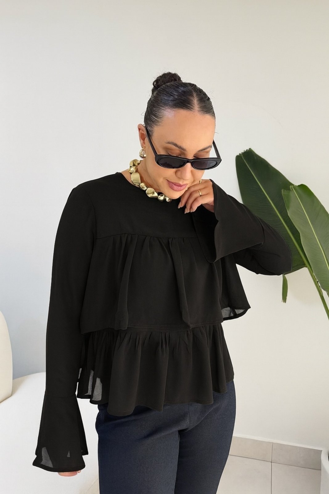 Vista 2 Bata Vanibele Chiffon preto Vanibele preto