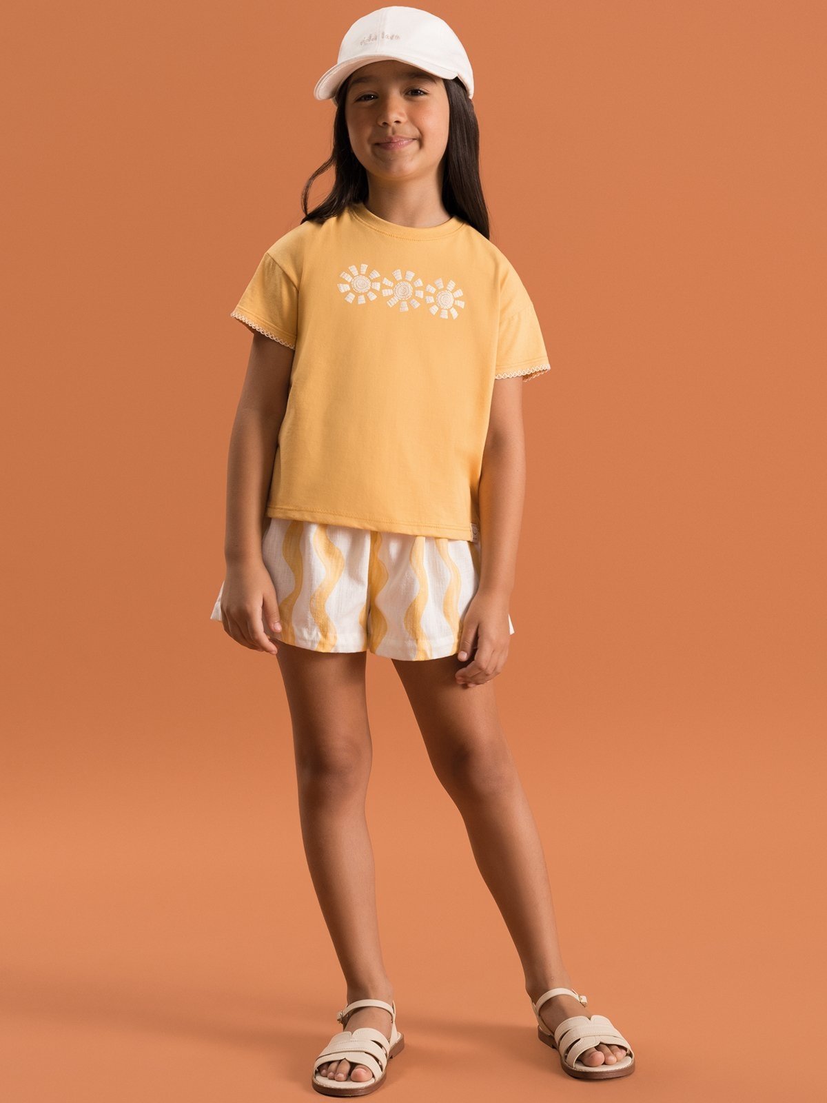 Infantil – Conjunto Bugbee Malha Natural e Tecido de Algodão com Lyocel Estampado
