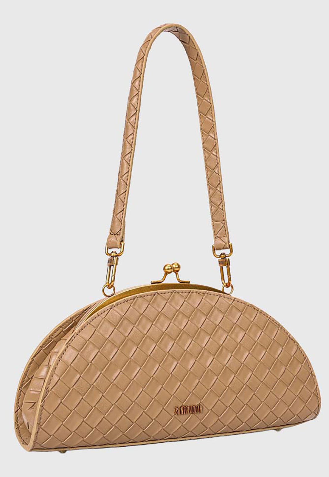 Bolsa Feminina Santa Lolla Trançada Bege