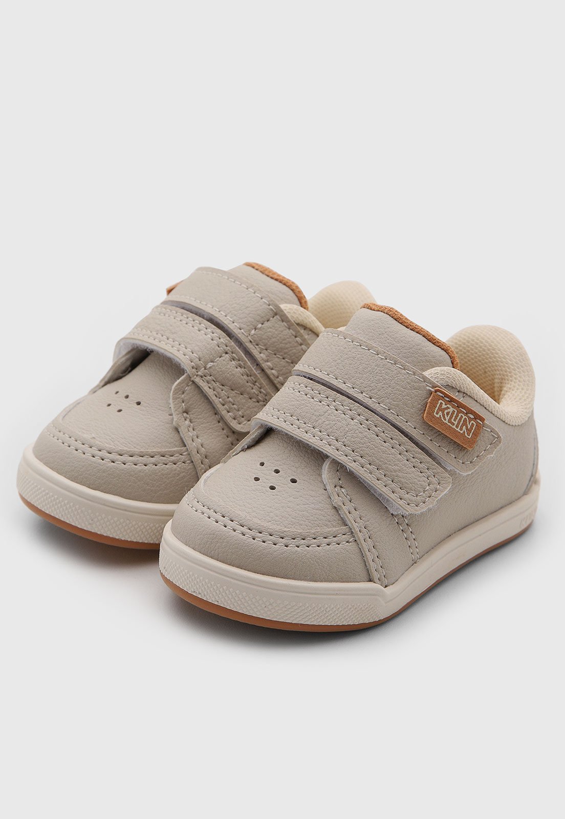 Infantil - Tênis Klin Casual Logo Bege