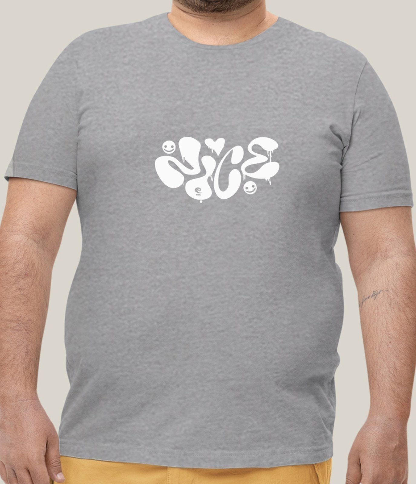 Camiseta Plus Size Masculina Cinza Mescla Algodão Prime WSS Nice